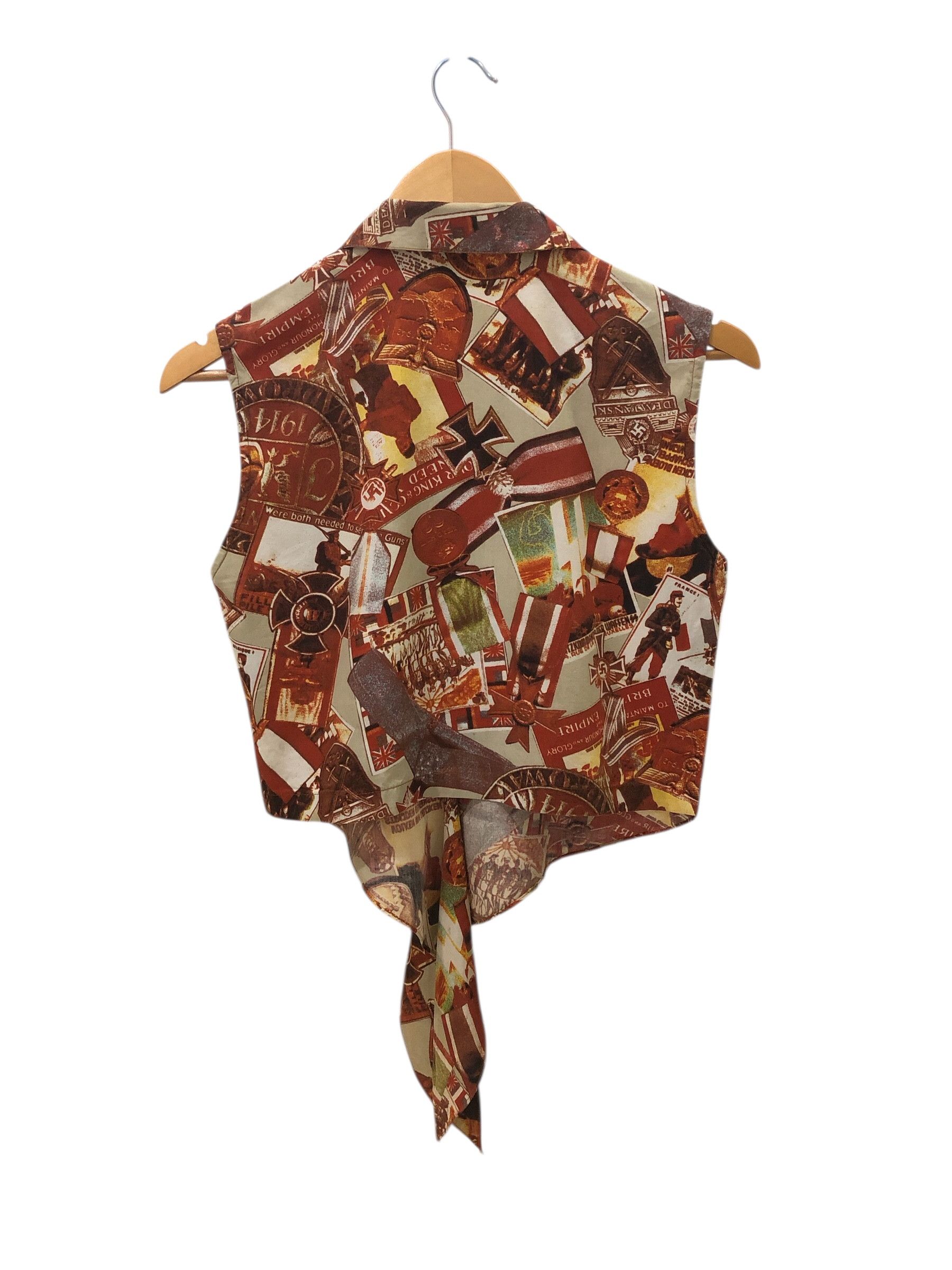 Vintage Rare Vivienne Westwood Inspired Abstract Military Tie Vest Size S / US 4 / IT 40 - 2 Thumbnail