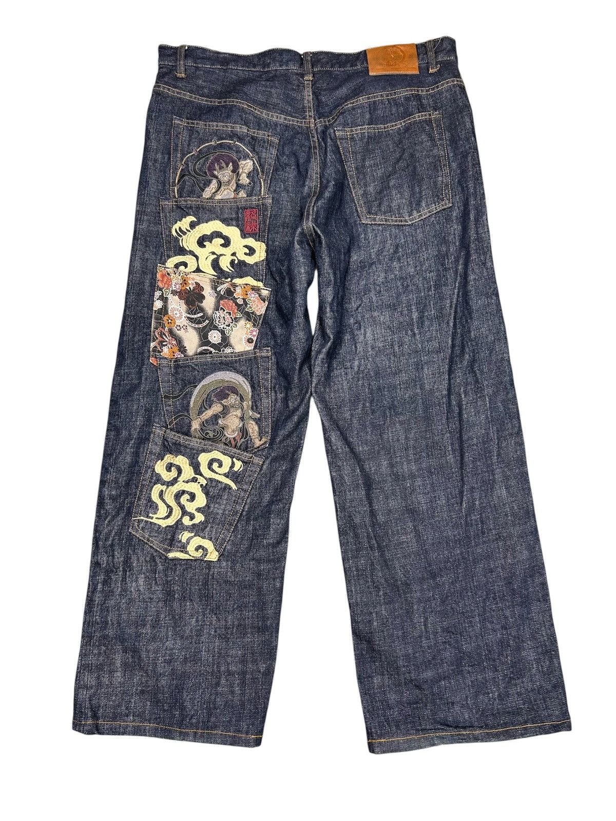 Kamakura Karakuri Tamashii Fujin Raijin Denim S0250 Size US 35 - 1 Thumbnail