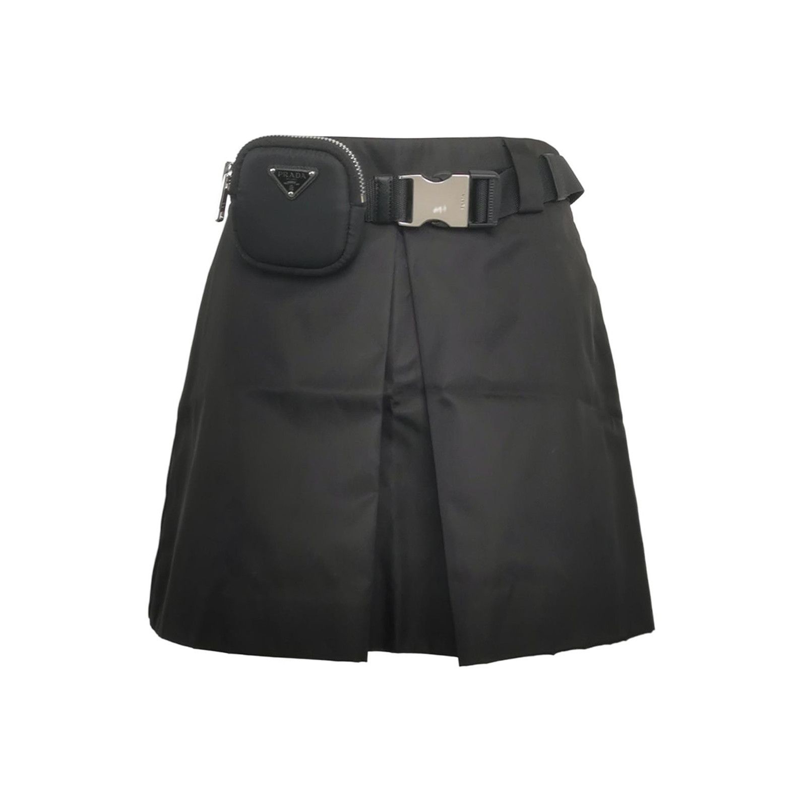 Prada Prada Black Utility Skirt with Triangle Logo - dmc Size 36" / US 14 / IT 50 - 1 Thumbnail