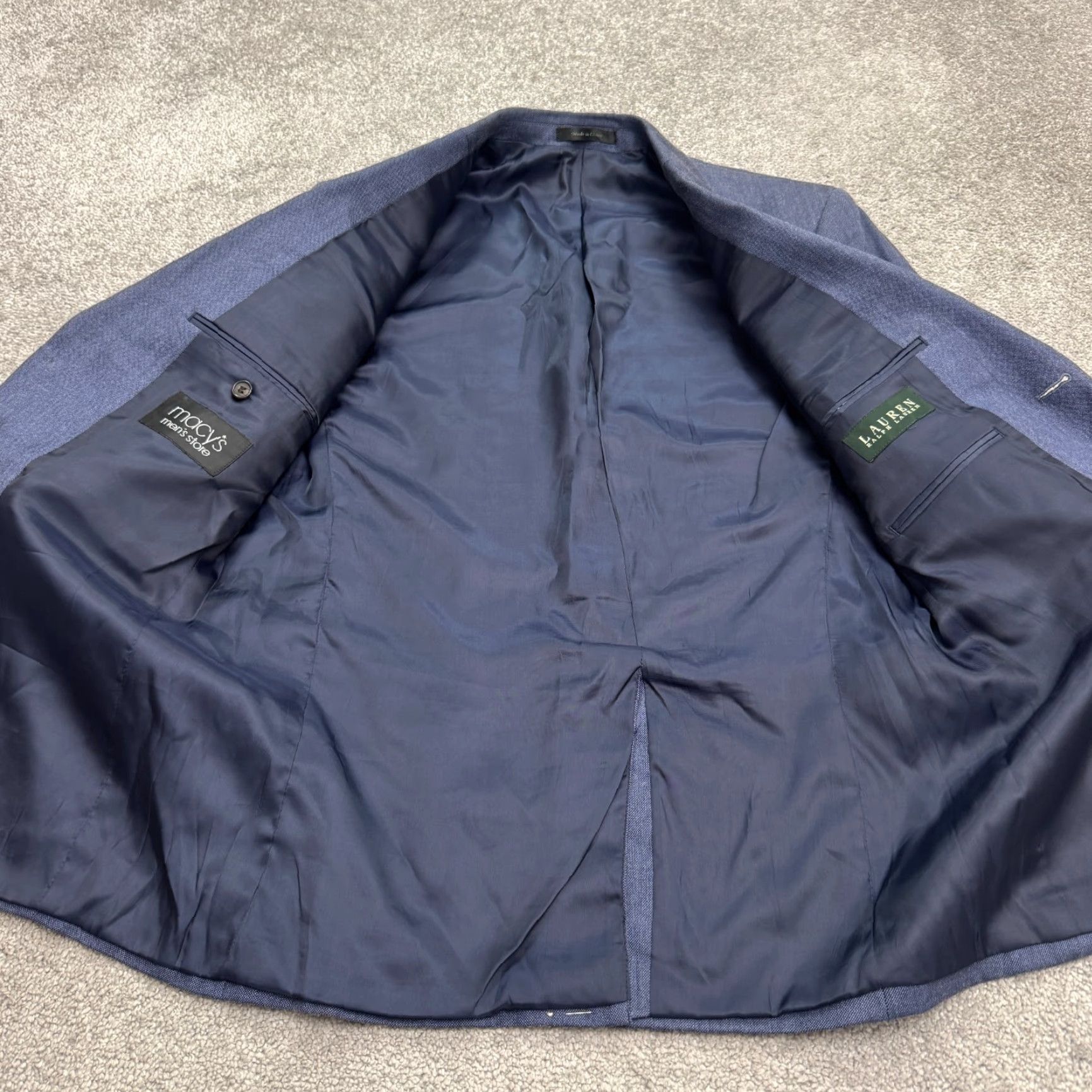 Ralph Lauren VINTAGE Ralph Lauren Men's Blazer Suit Jacket 38R Wool Silk Blue Classic Business Office Formal Size 38R - 3 Thumbnail