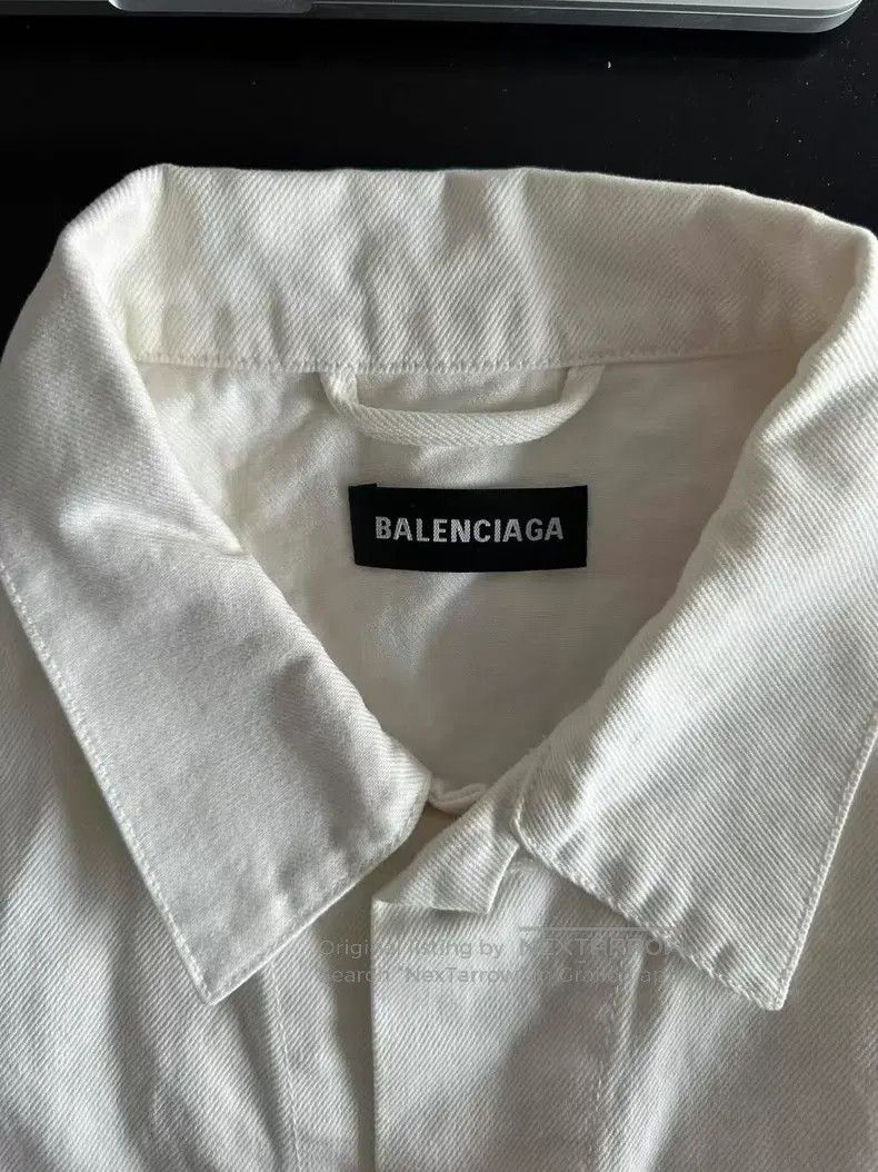 Balenciaga Balenciaga Back Logo Denim Jacket Size US S / EU 44-46 / 1 - 3 Thumbnail