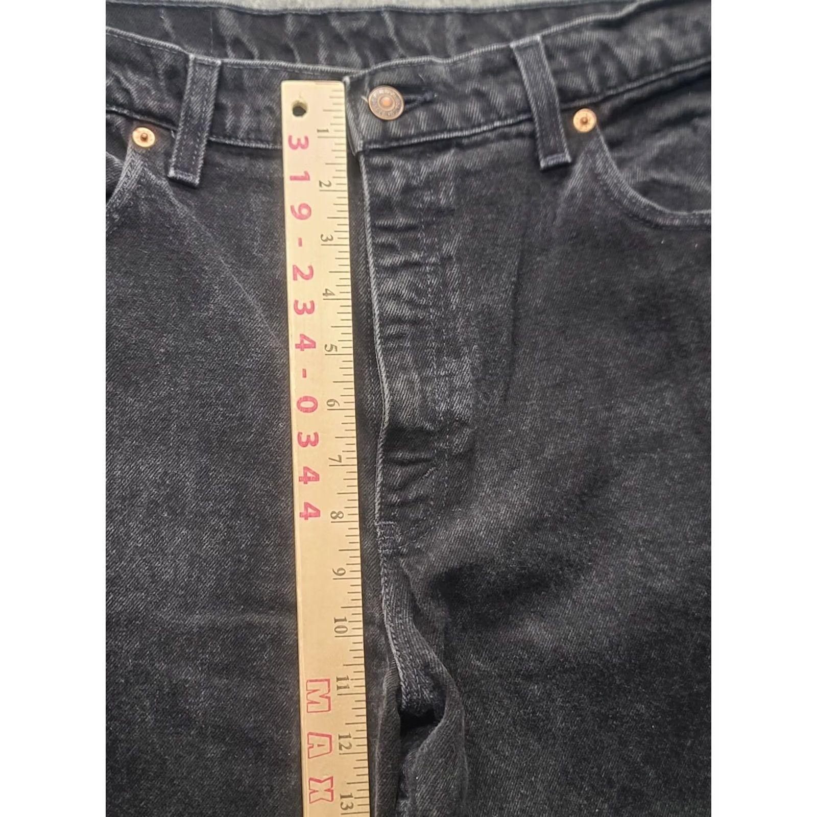 Levi's VINTAGE Levi's 551 Jeans Womens 14 Long 30x33 Relaxed Fit Tapered Leg USA Grunge Jeans 90s Retro Gothic Mans? Size 36" / US 14 / IT 50 - 6 Thumbnail