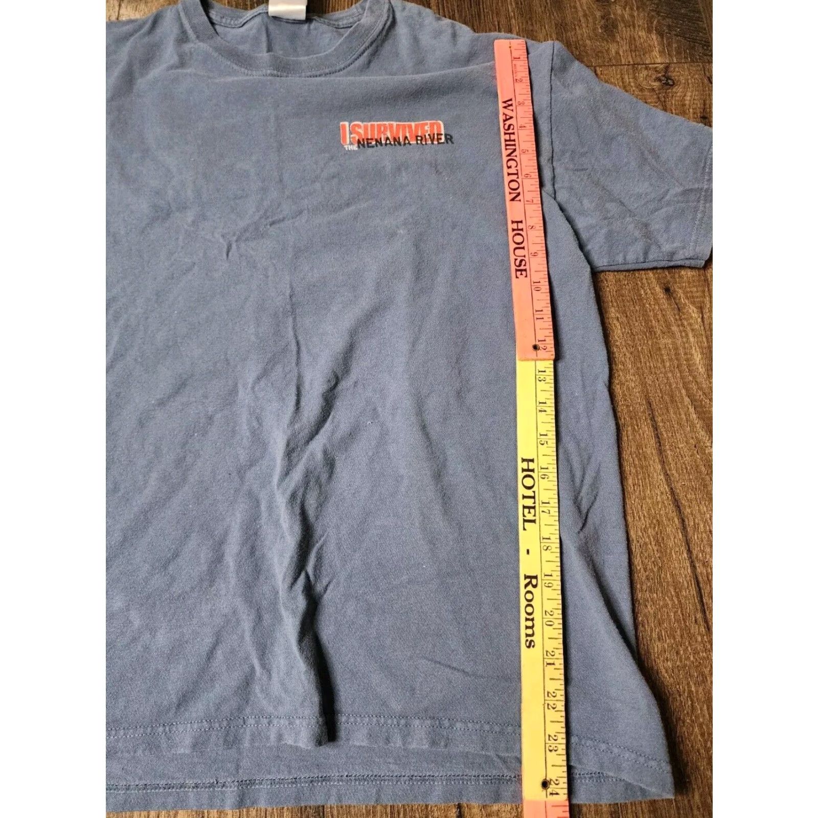 Vintage VINTAGE The Duck Company Mens T-Shirt L Alaska Denali I Survived Nenana River Kayaking Y2K Logo Cotton Blue All Seasons Size US L / EU 52-54 / 3 - 3 Thumbnail