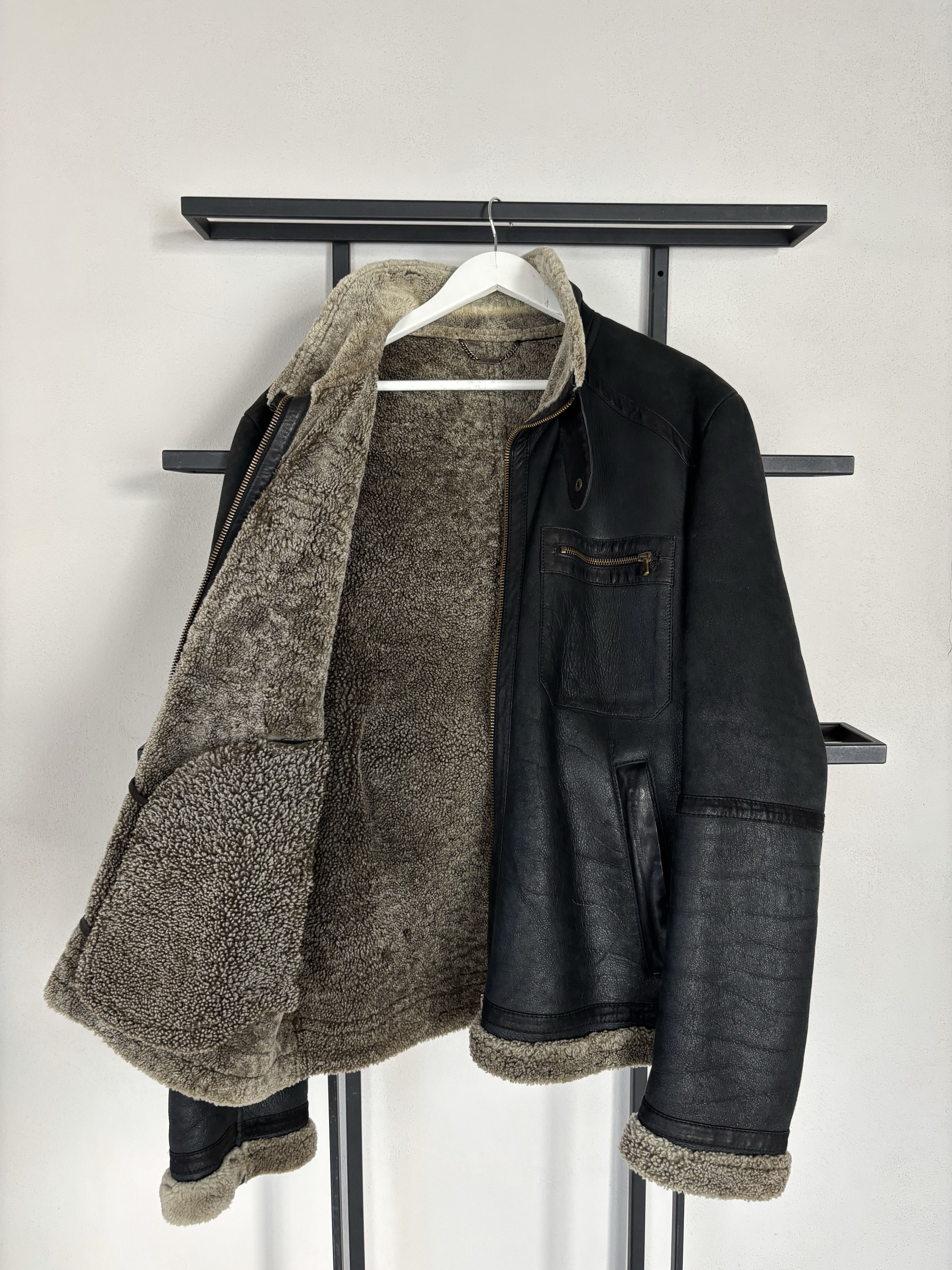 Dolce & Gabbana Vtg Sheepskin Shearling 1990s Dolce&Gabbana Leather Jacket Size US L / EU 52-54 / 3 - 9 Thumbnail