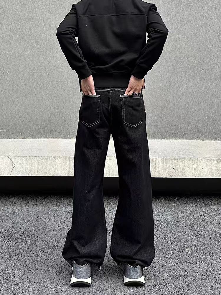 Japanese Brand × Jean Vintage Street Loose Casual Black Jeans Size US 28 / EU 44 - 3 Thumbnail