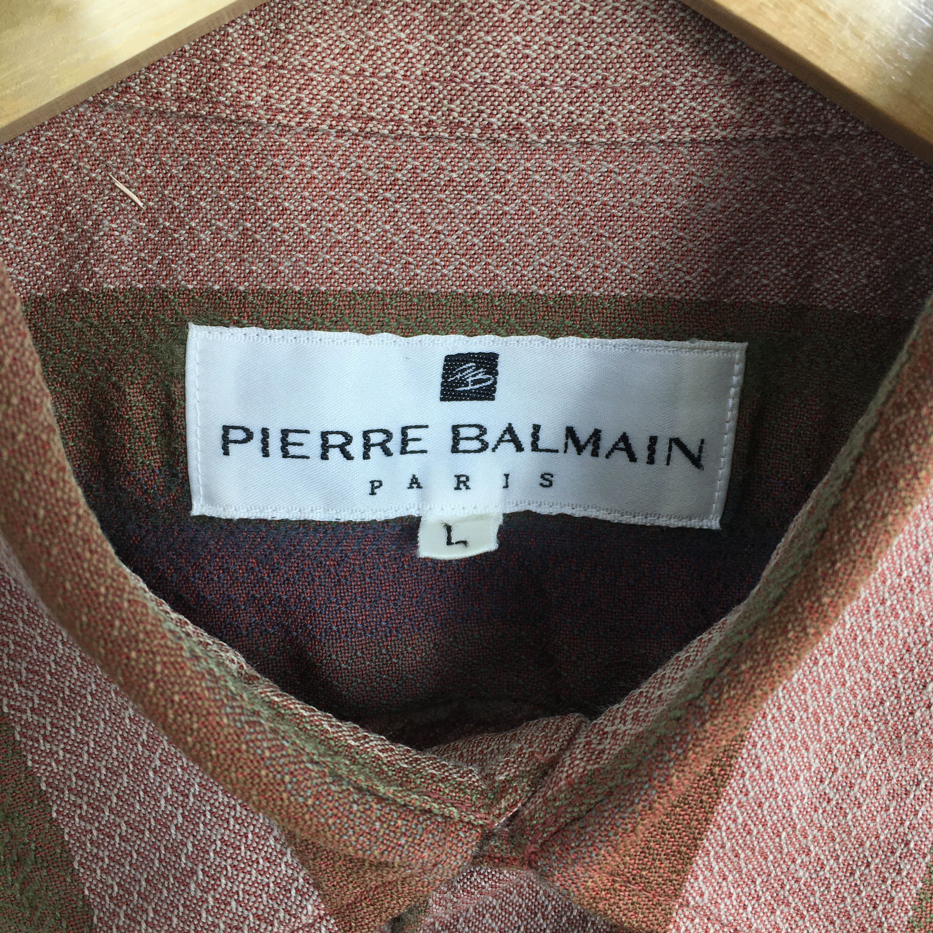 Designer × Pierre Balmain Pierre Balmain Paris Stripes Wool Flannel Shirt Large Size US L / EU 52-54 / 3 - 4 Thumbnail