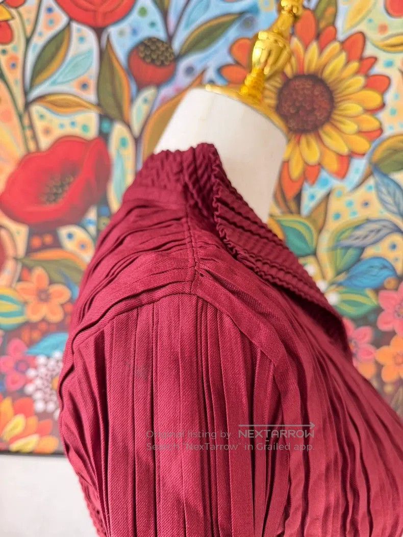Issey Miyake Issey Miyake Fuchsia Pleated Coat Size M / US 6-8 / IT 42-44 - 6 Thumbnail