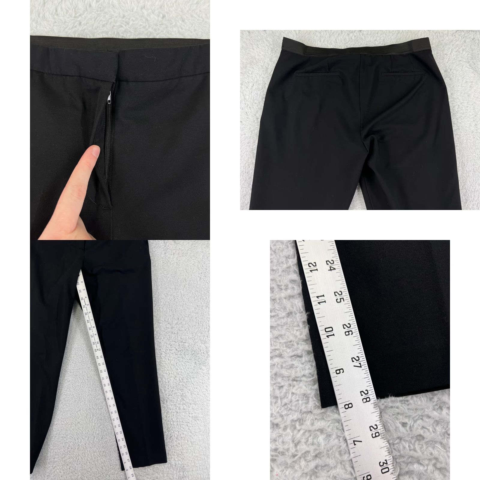 Izod IZOD Pants Womens 10 Black Polyester Blend Twill Straight Waist Comfort Stretch Size 32" / US 10 / IT 46 - 8 Thumbnail