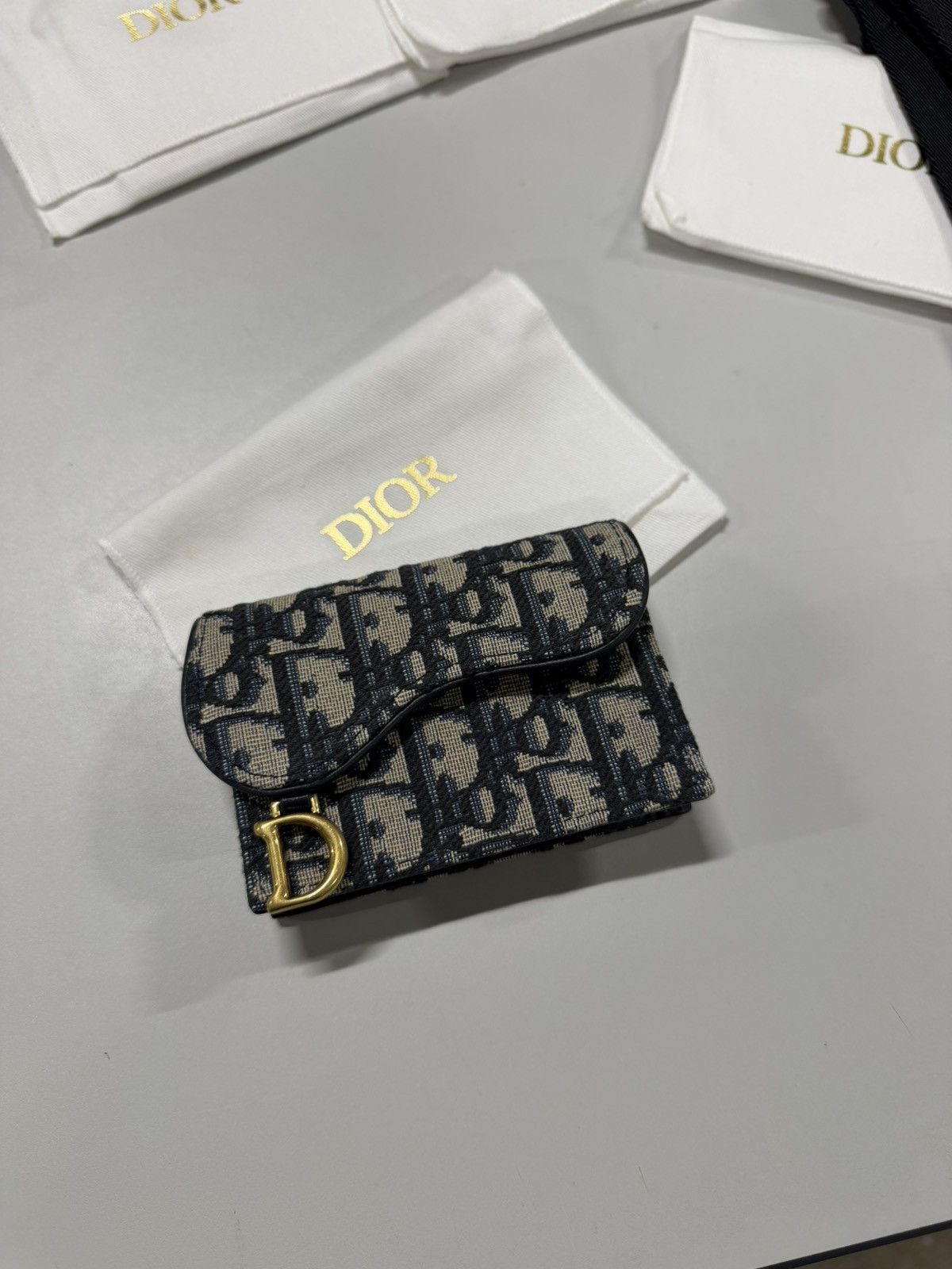 Dior Dior Oblique Jacquard Saddle Card Holder NEW 600$ Size ONE SIZE - 1 Thumbnail