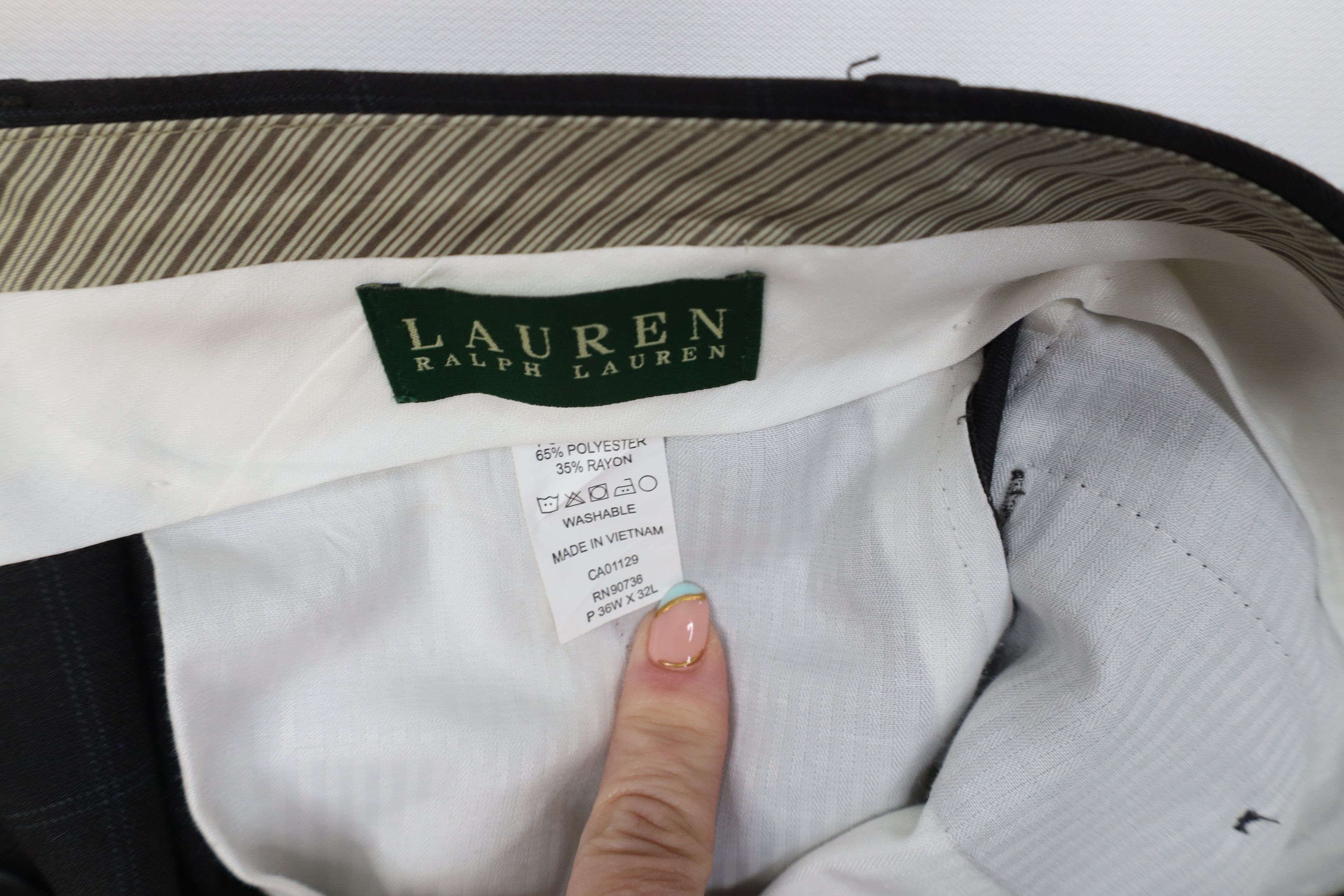 Polo Ralph Lauren Vintage Y2K Ralph Lauren Blend Wide Leg Chino Pants Plaid Size US 36 / EU 52 - 7 Thumbnail