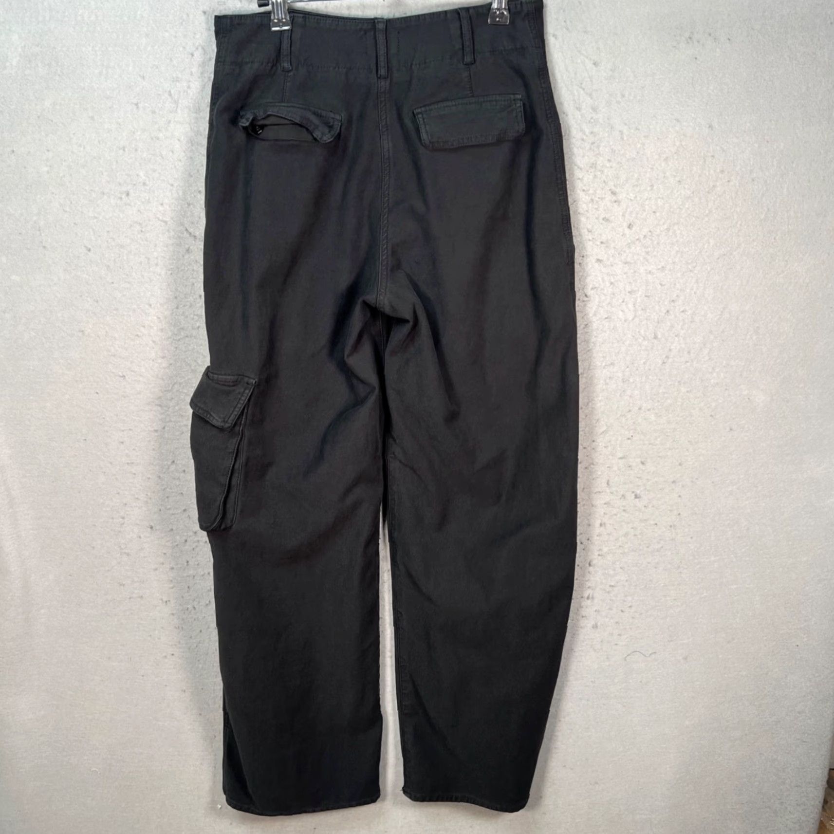 Vintage Wilfred Free Womens Pants Cargo Straight Leg High-Waisted Black Cotton 8 Inseam 30in Size 30" / US 8 / IT 44 - 2 Thumbnail