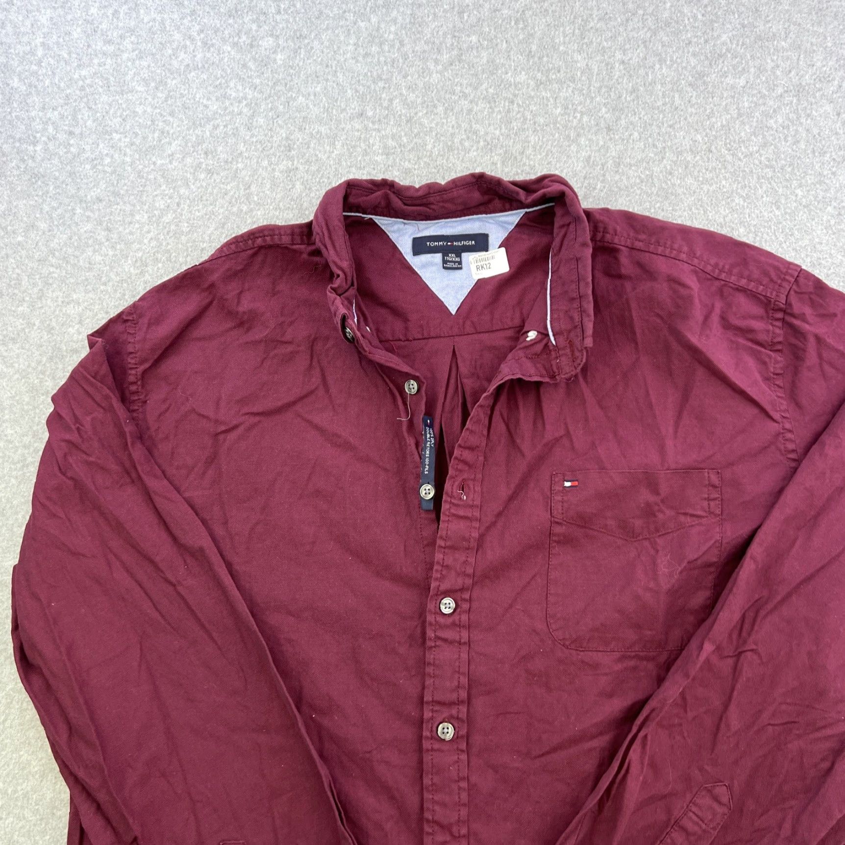 Tommy Hilfiger Tommy Hilfiger Shirt Mens XXL Red Long Sleeve Collared Button Up Casual Adult Size US XXL / EU 58 / 5 - 6 Thumbnail