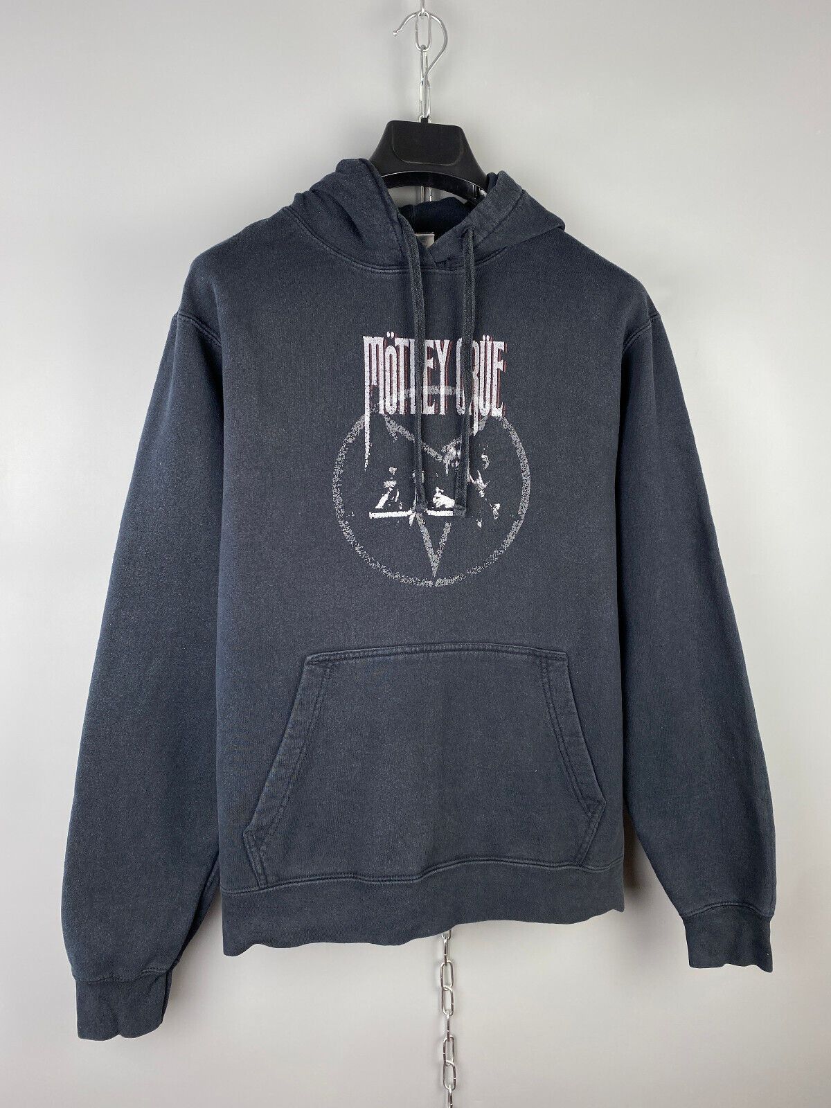 Band Tees × Vintage Vintage Motley Crue Rock Band Metal Faded Hoodie Size US M / EU 48-50 / 2 - 2 Thumbnail
