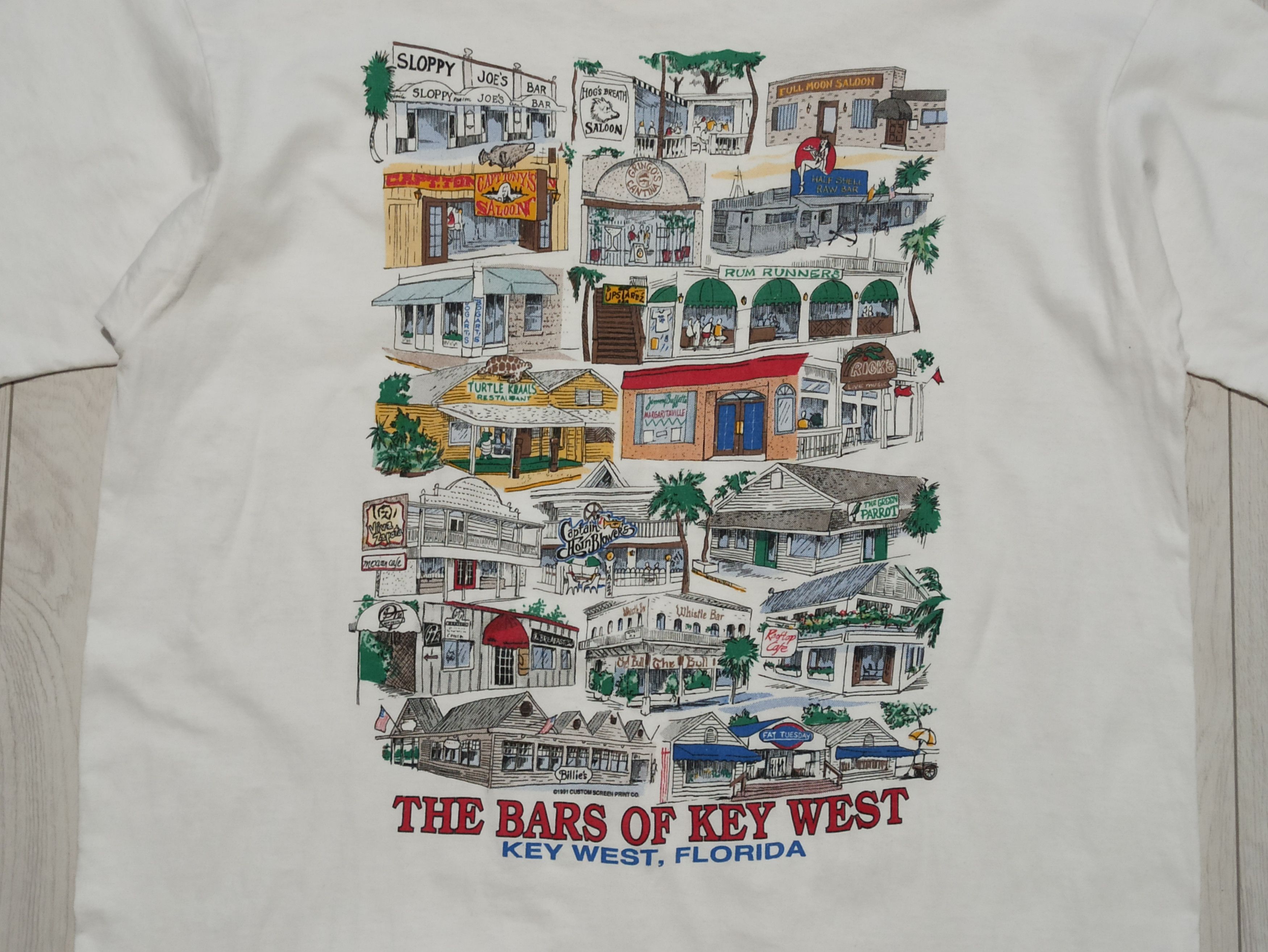 Fruit Of The Loom × Vintage The Bars OF Key West Florida Promo T Shirt 90s Size US L / EU 52-54 / 3 - 5 Thumbnail