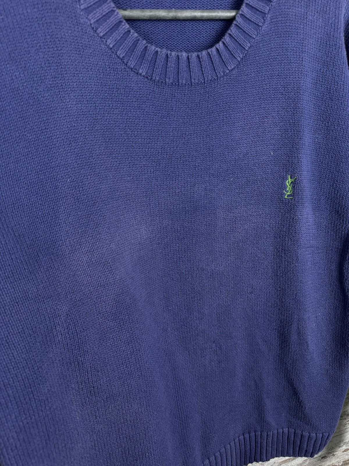 Vintage Mens Vintage Yves Saint Laurent sweater 90s YSL distressed Size US L / EU 52-54 / 3 - 10 Thumbnail