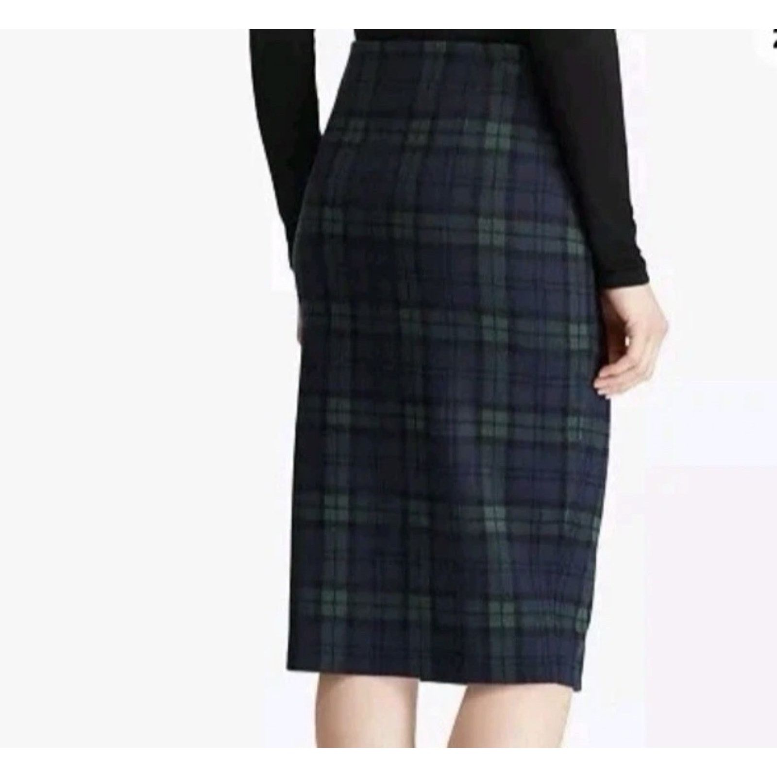 Lauren Ralph Lauren LAUREN RALPH LAUREN Plaid Jacquard Midi Pencil Skirt Side M Size 30" / US 8 / IT 44 - 2 Thumbnail