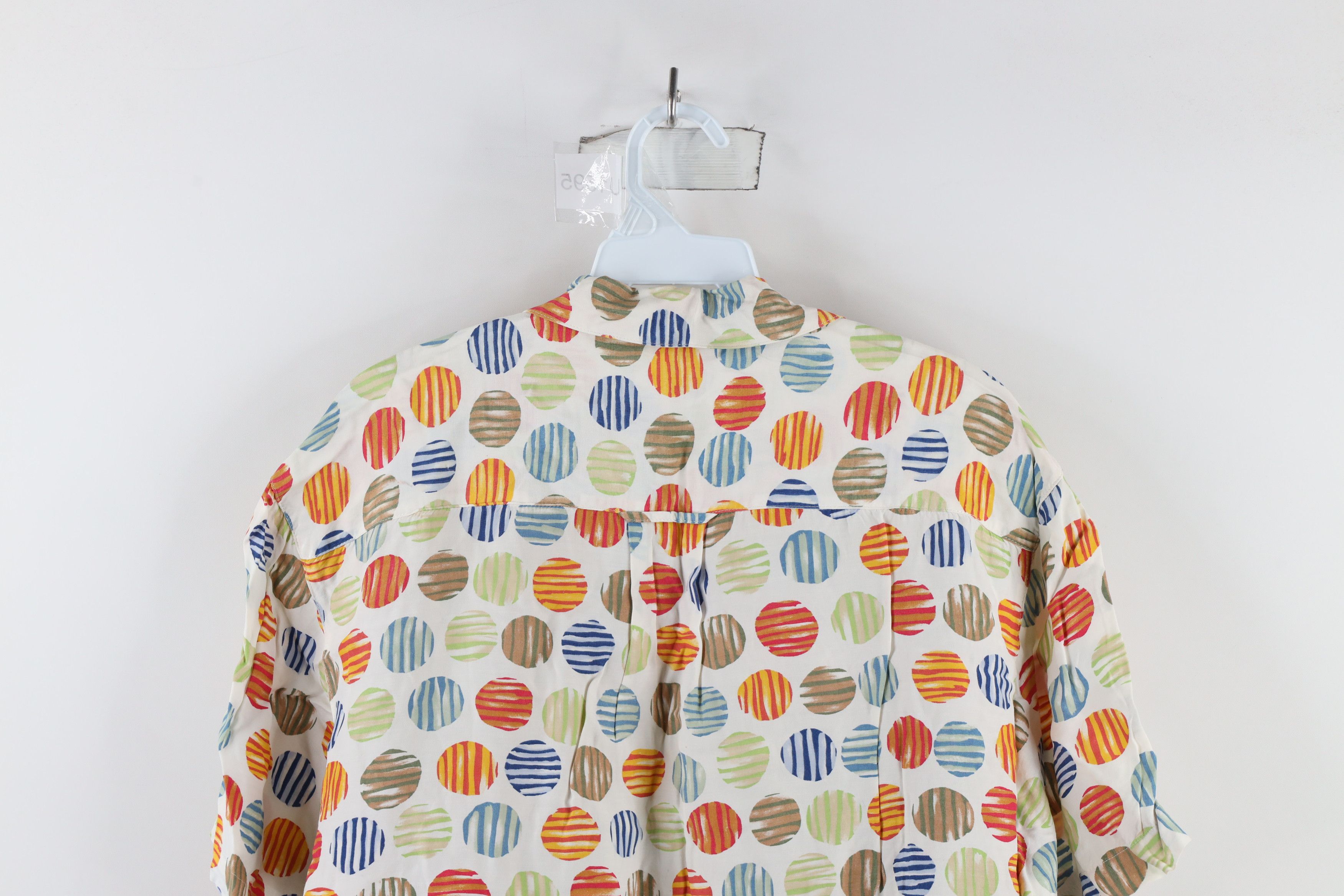 Esprit × Vintage Vintage 90s Esprit Dot Looped Collar Button Shirt Rayon Size M / US 6-8 / IT 42-44 - 14 Thumbnail