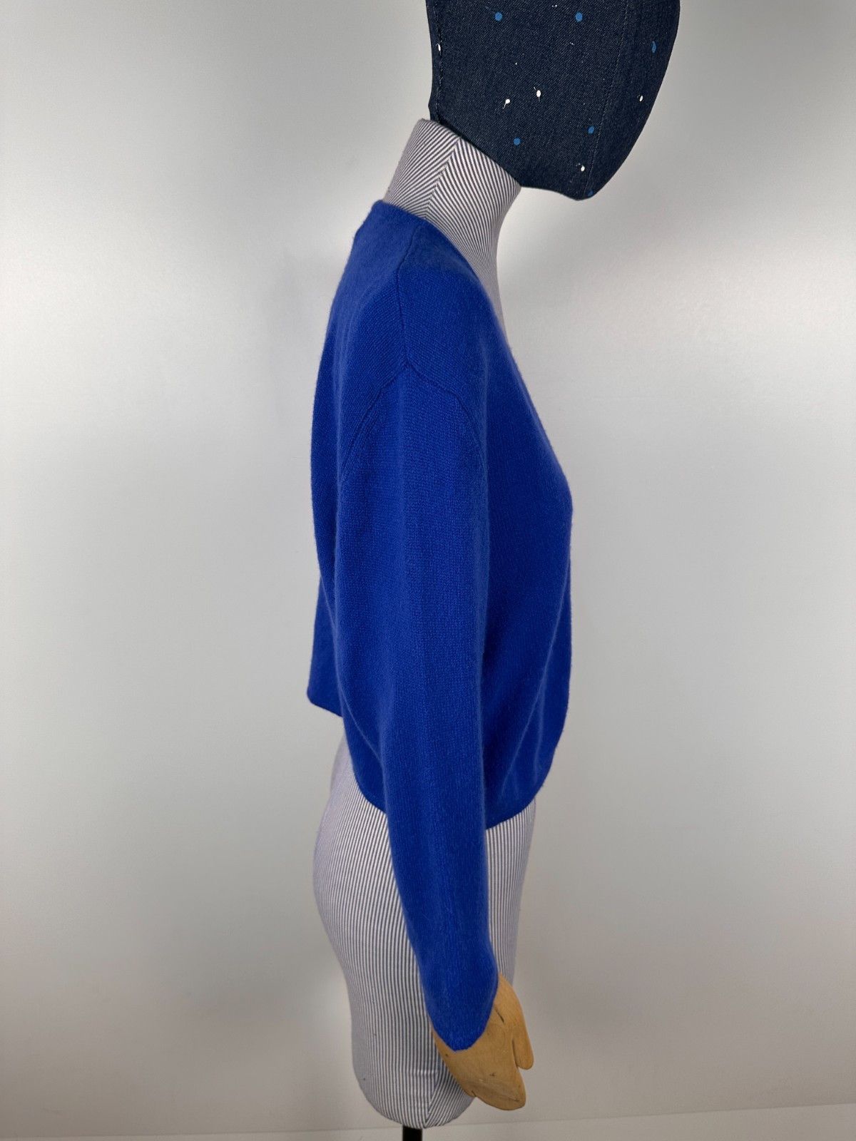 Other Denner 100% Cashmere Blue Bolero Cardigan Womens Size L Size L / US 10 / IT 46 - 6 Thumbnail