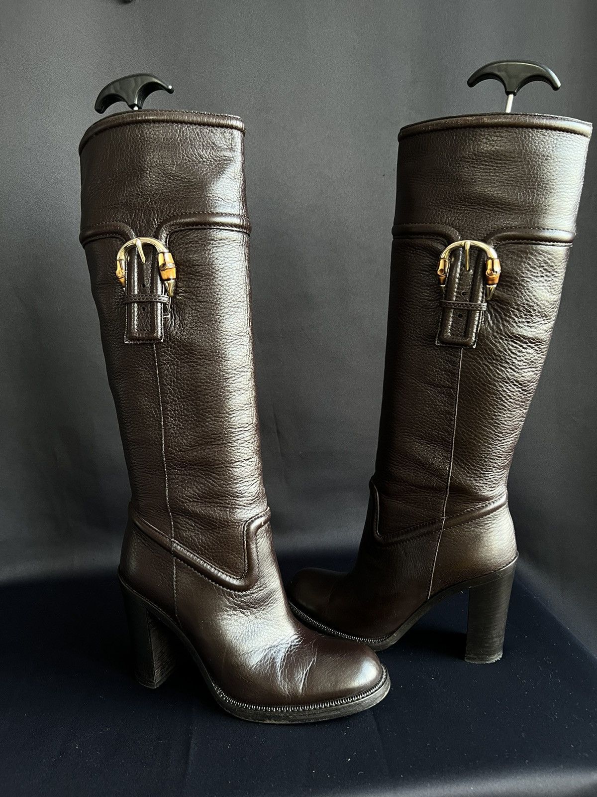 Gucci Gucci Womens Boots Leather Size 38/5 Size US 8.5 / IT 38.5 - 1 Thumbnail