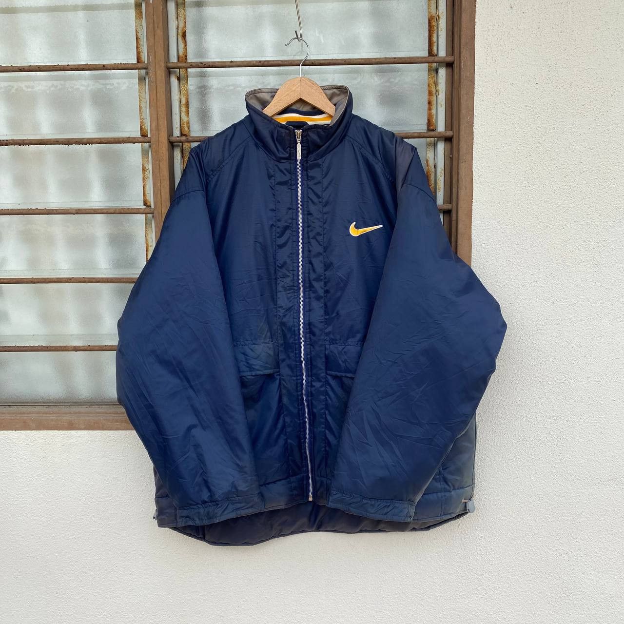 Vintage VINTAGE 90S NIKE COACH INSULATED JACKET FADED BLUE Size US L / EU 52-54 / 3 - 6 Thumbnail