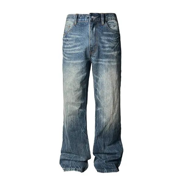 VIBE Lightning Grain Pattern Straight Leg Jeans Size US 35 - 7 Thumbnail