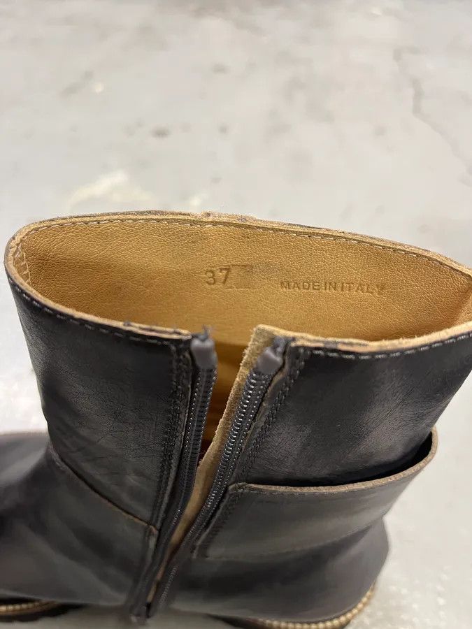 Maison Margiela Maison Margiela Grey Eroded Ankle Leather Boots Size US 6 / IT 36 - 7 Thumbnail