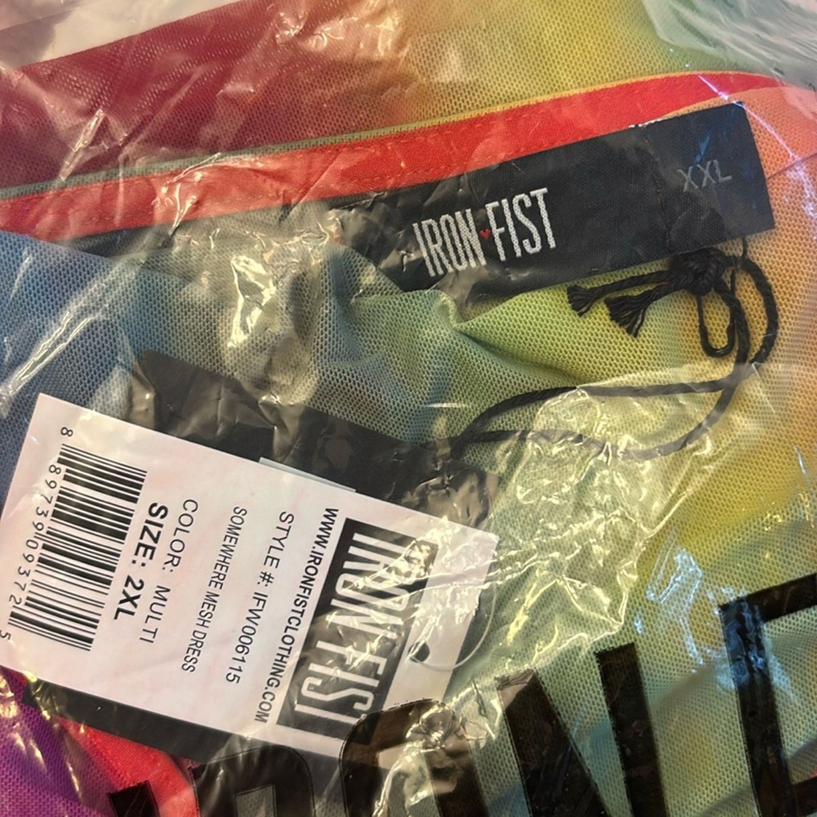 Iron Fist Iron Fist Somewhere Rainbow Sheer Mesh Mini Dress Sequin 2XL Size XXL / US 16-18 / IT 52-54 - 6 Thumbnail