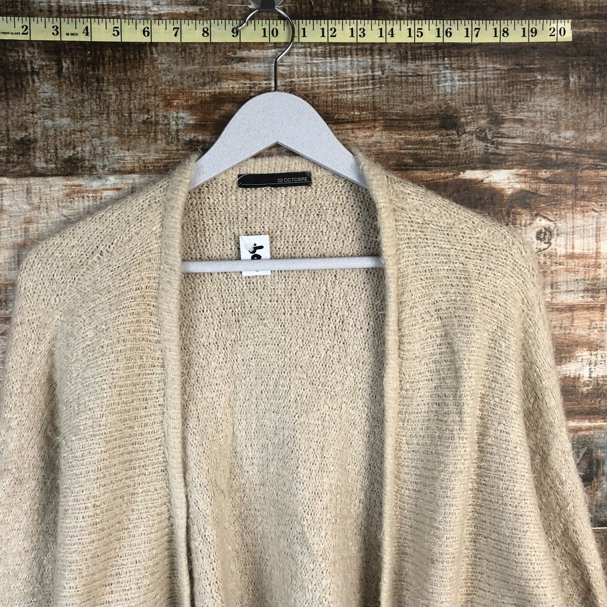 Homespun Knitwear DL 22 Octobre Brown Cardigan mohair Knitwear #C033 Size US L / EU 52-54 / 3 - 4 Thumbnail