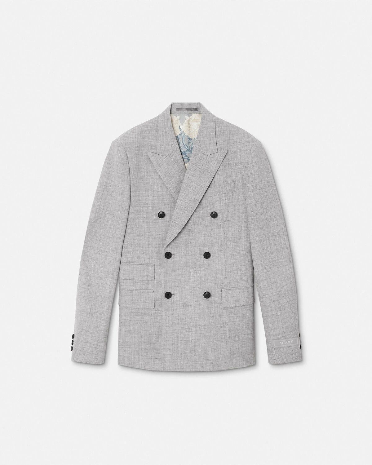 Versace AUTHENTIC VERSACE SUIT Gray Wool-Blend Double-Breasted Size 38R - 8 Thumbnail