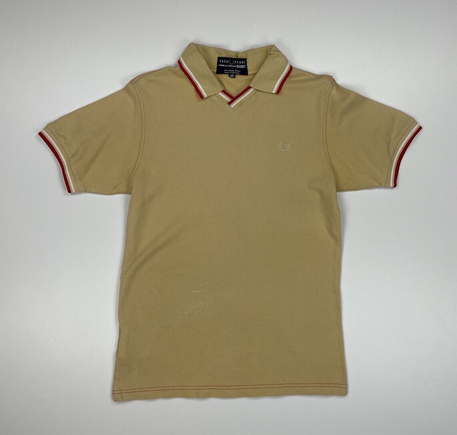 Comme des Garcons SHIRT × Fred Perry FRED PERRY x COMME DES GARCONS SHIRT POLO MENS SAND size XS Size US XS / EU 42 / 0 - 5 Thumbnail