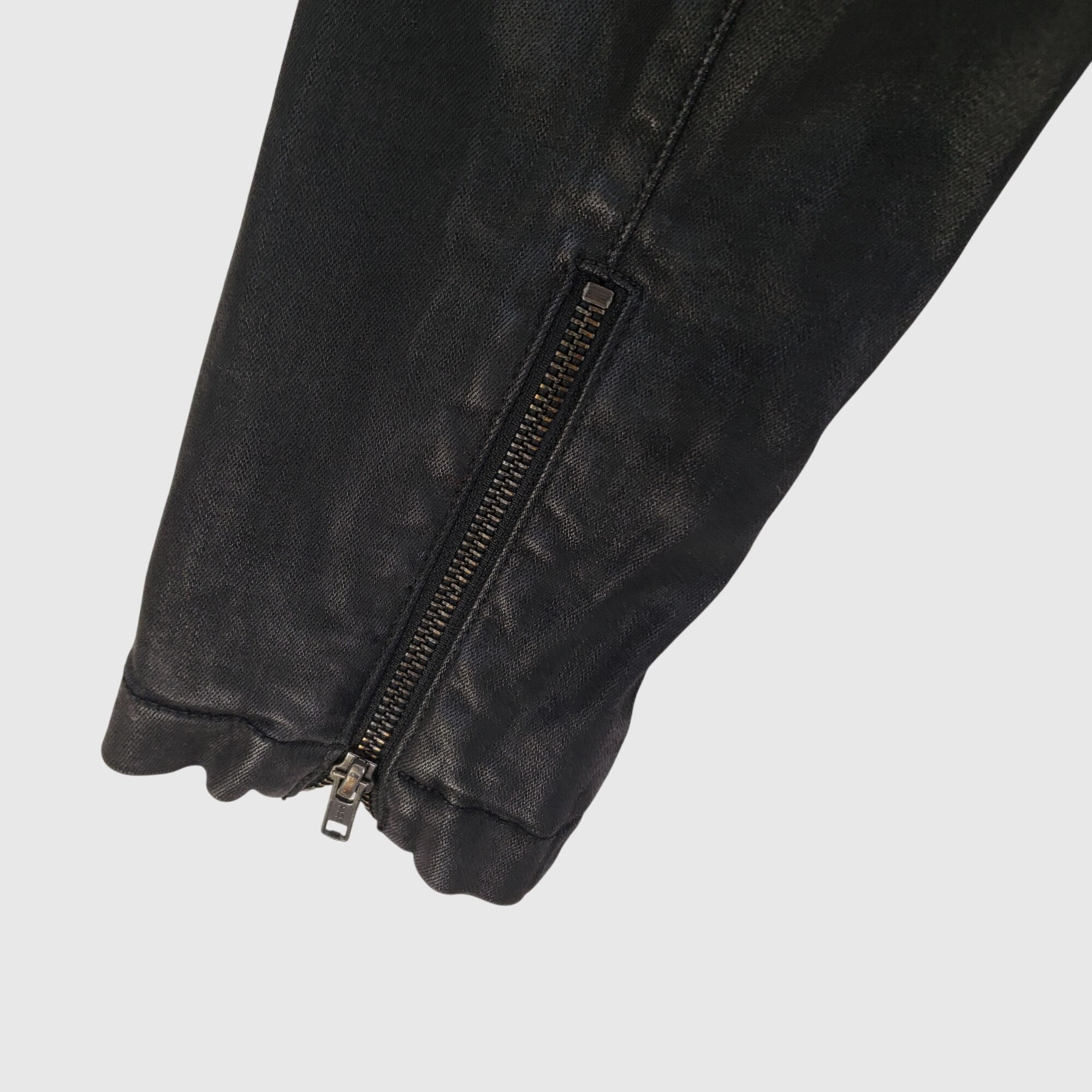 HIDDEN Hidden Jeans Cropped Black Faux Leather Moto Jacket Womens L Size L / US 10 / IT 46 - 6 Thumbnail