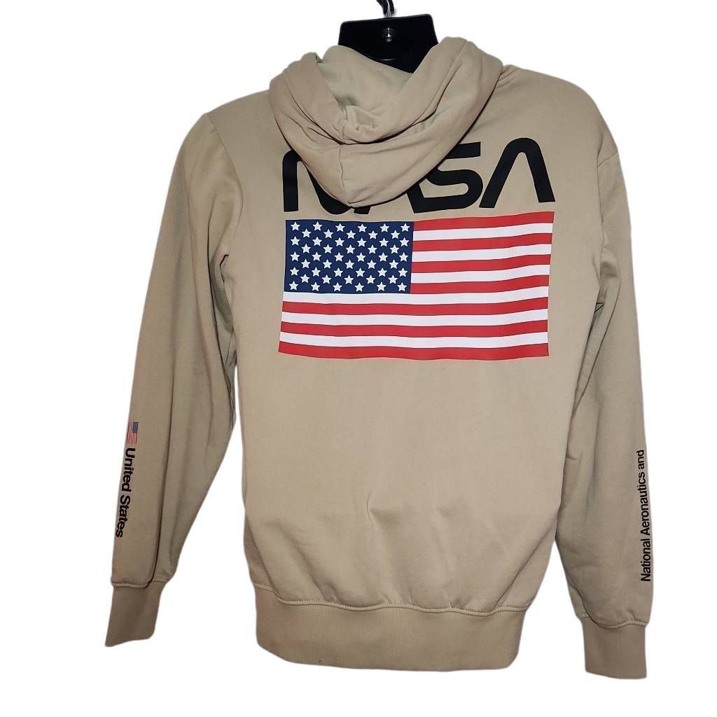 H&M Divided H&M Men's Size XS Tan NASA Hoodie Size US XS / EU 42 / 0 - 2 Thumbnail