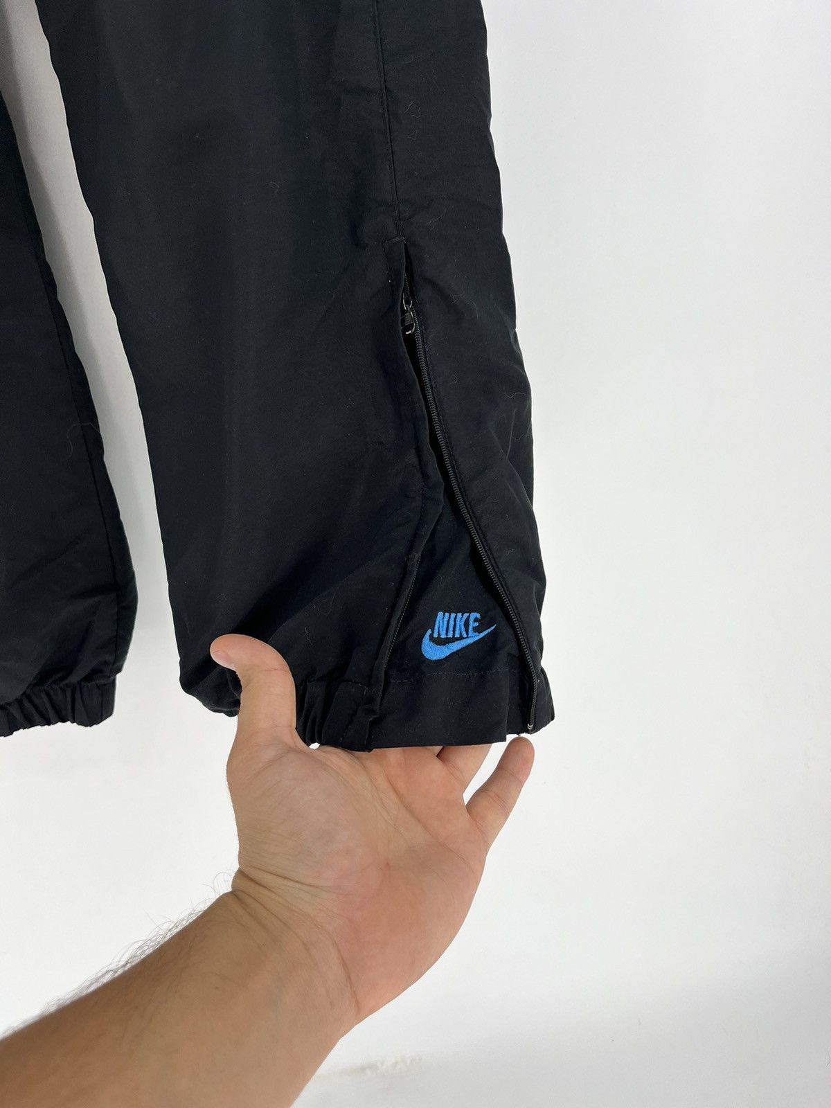 Nike × Vintage Nike Nylon Drill Track Pants Swoosh Y2K Rap TN Size US 28 / EU 44 - 4 Thumbnail