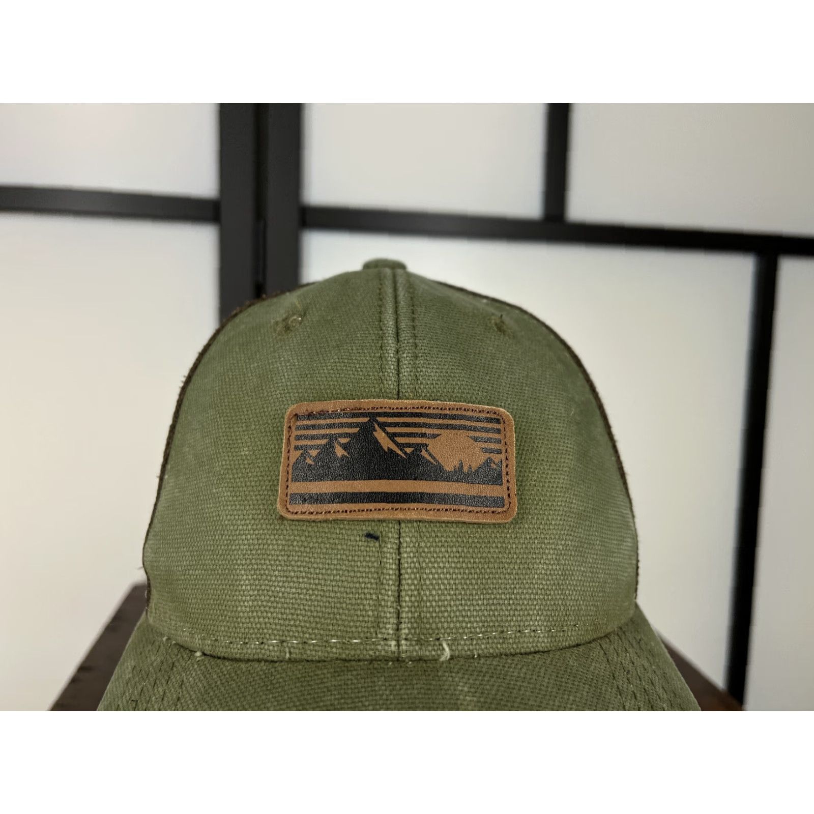George George Trucker Hat Adult One Size Green Embroidered Poly Blend Hat Cap Adjustable Breathable Lightweight Men Logo Ski - Vintage not Size ONE SIZE - 2 Thumbnail