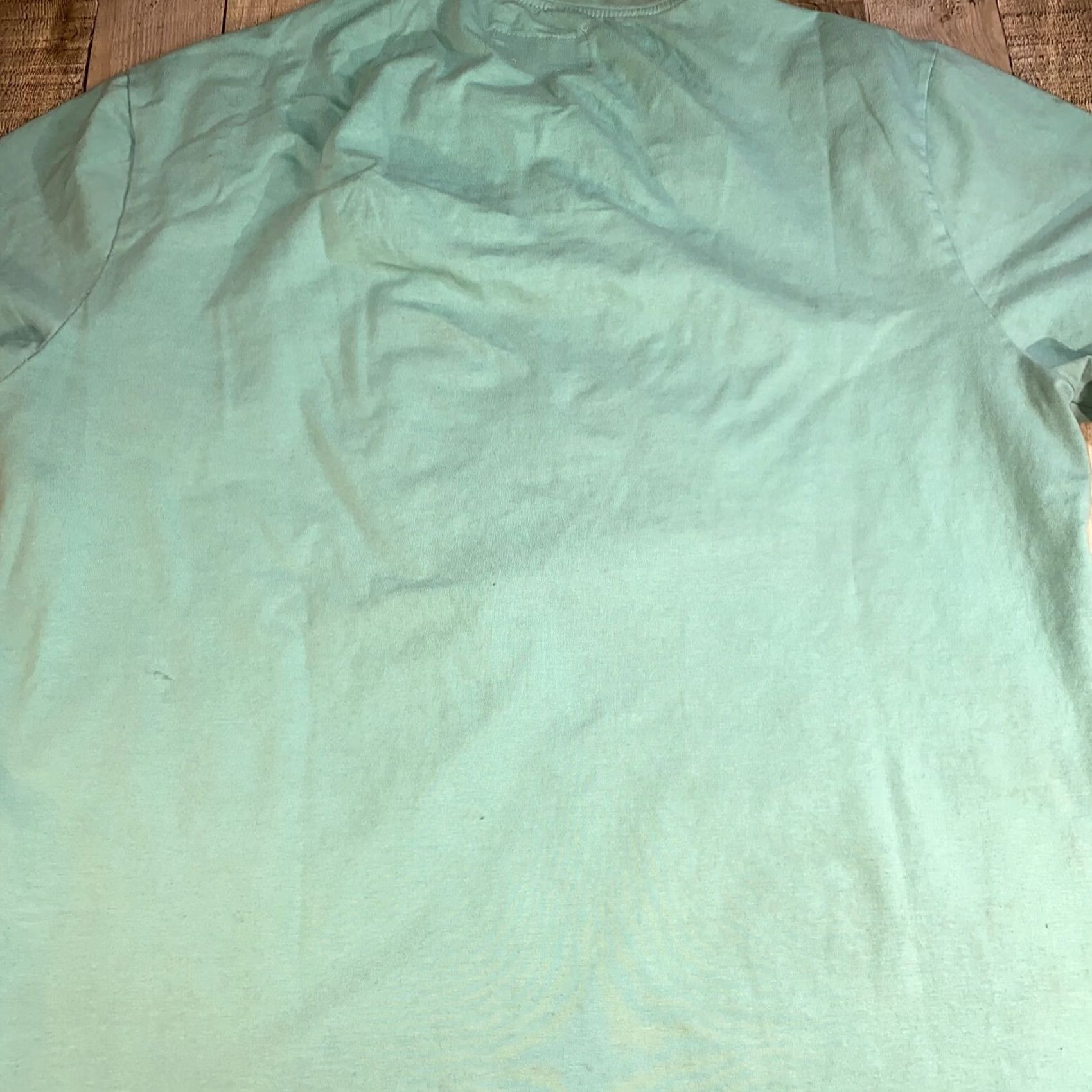 Vintage Lucky Charm Men's Short Sleeve Crew Neck T-Shirt Embroidered Bunny Teal Yellow BKYS Charms Animals 90s Style Size US 33 - 5 Thumbnail
