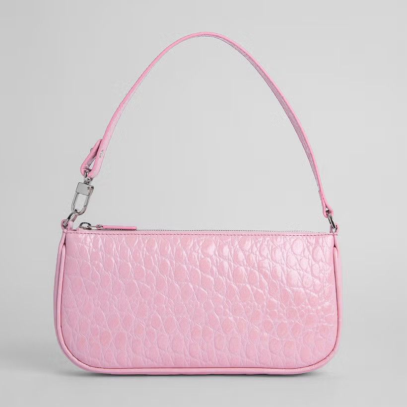 By Far o1mle1224 Size : OS/Rachel Croco Shoulder Bag in Pink Size ONE SIZE - 1 Thumbnail