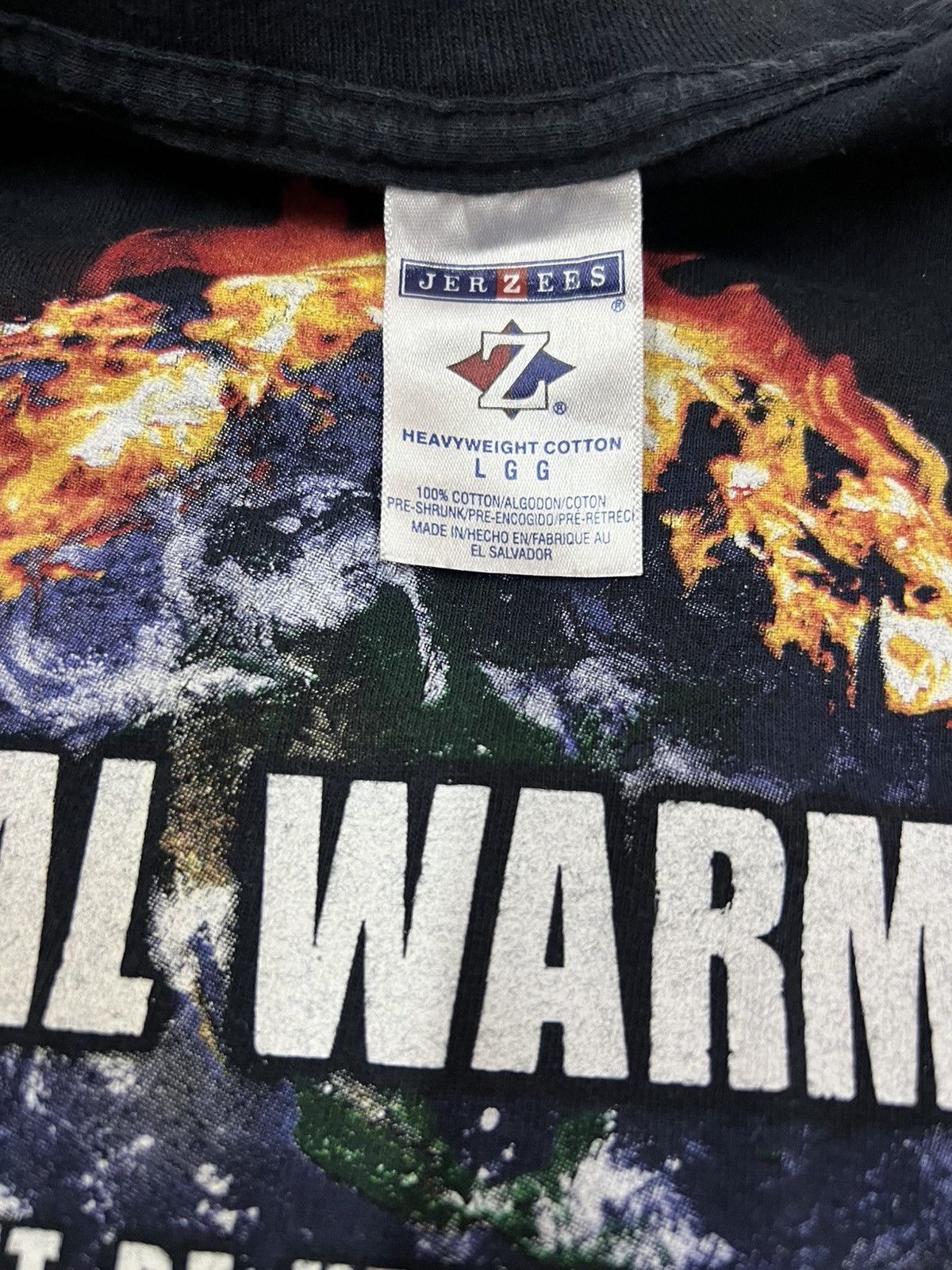 Vintage Vintage 00s Global Warming T-shirt Size US L / EU 52-54 / 3 - 5 Thumbnail