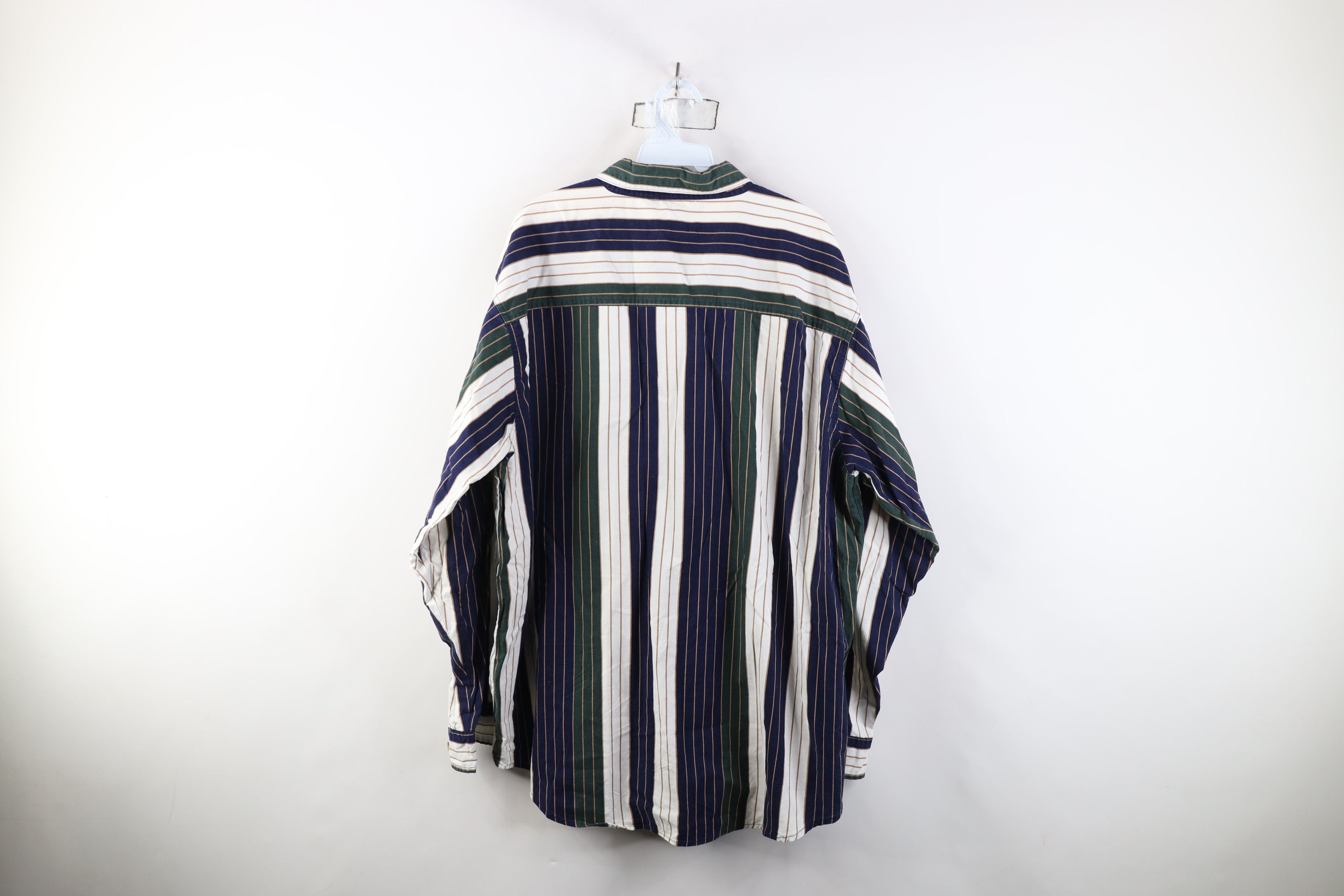 Vintage Vintage 90s Streetwear Block Collared Button Down Shirt Size US XL / EU 56 / 4 - 8 Thumbnail