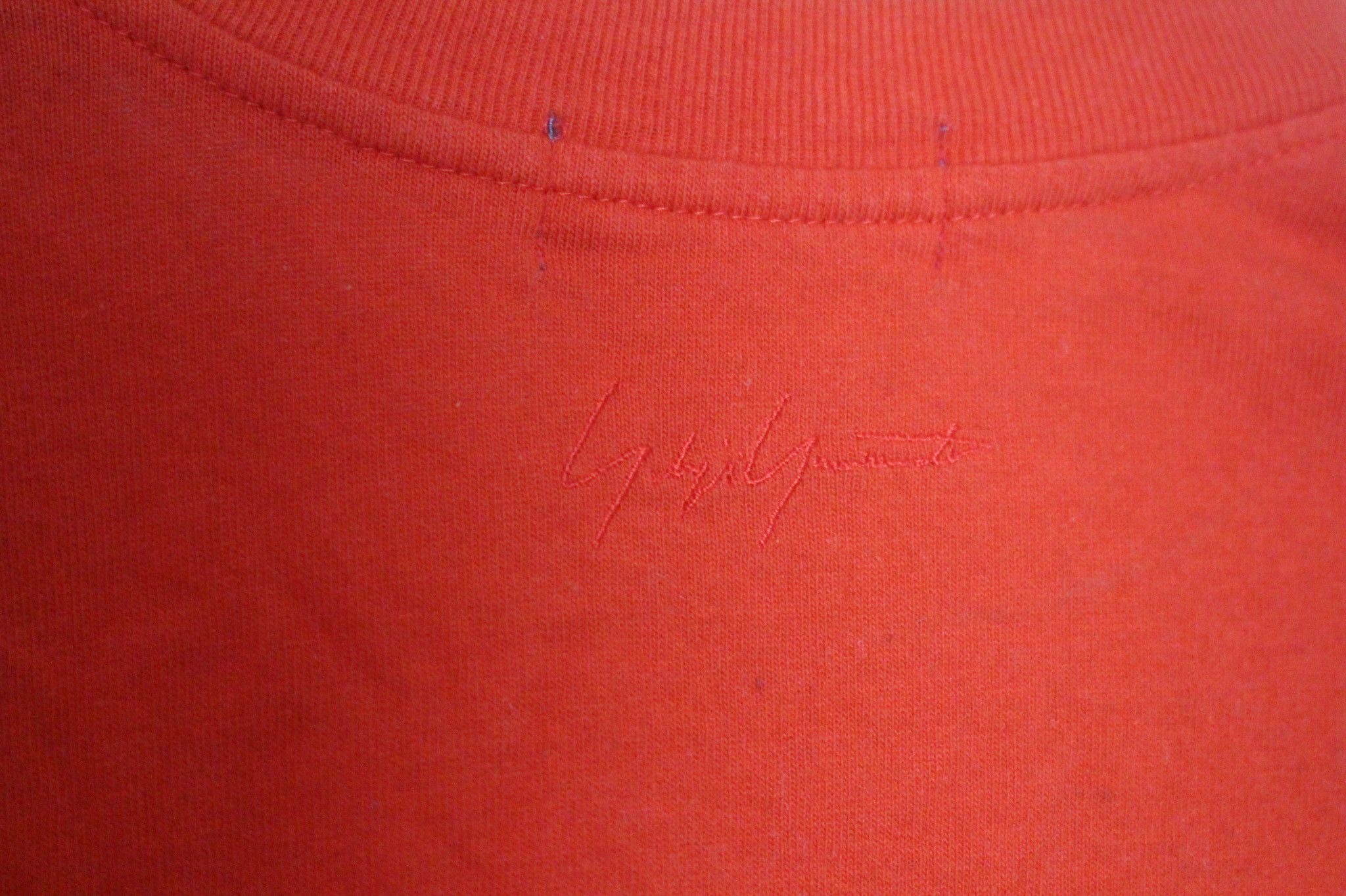 Yohji Yamamoto Plain Orange T-Shirt with Yohji Embroided on the back Size US S / EU 44-46 / 1 - 2 Thumbnail