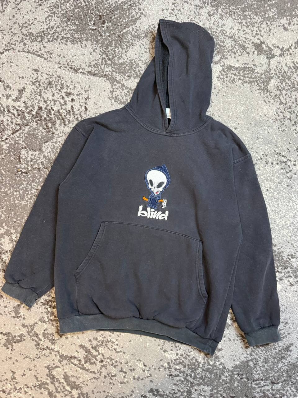 Vintage y2k Blind Skateboards Hoodie Sk8 Skull Embroidered