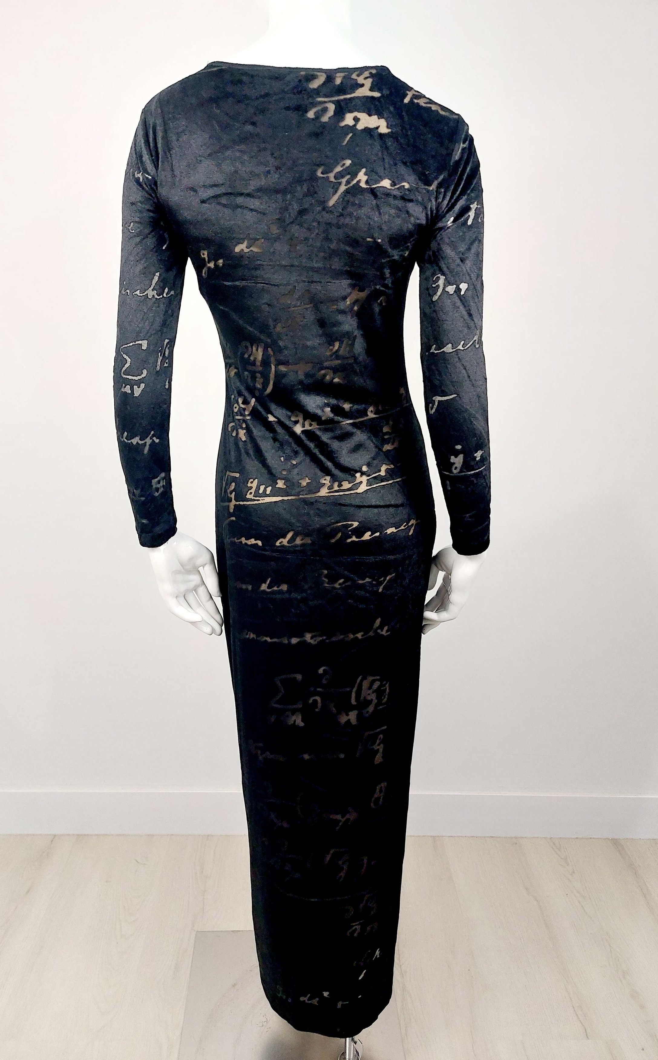 Moschino Moschino Cheap and Chic Equation Velvet Math Formula Dress Size S / US 4 / IT 40 - 13 Thumbnail