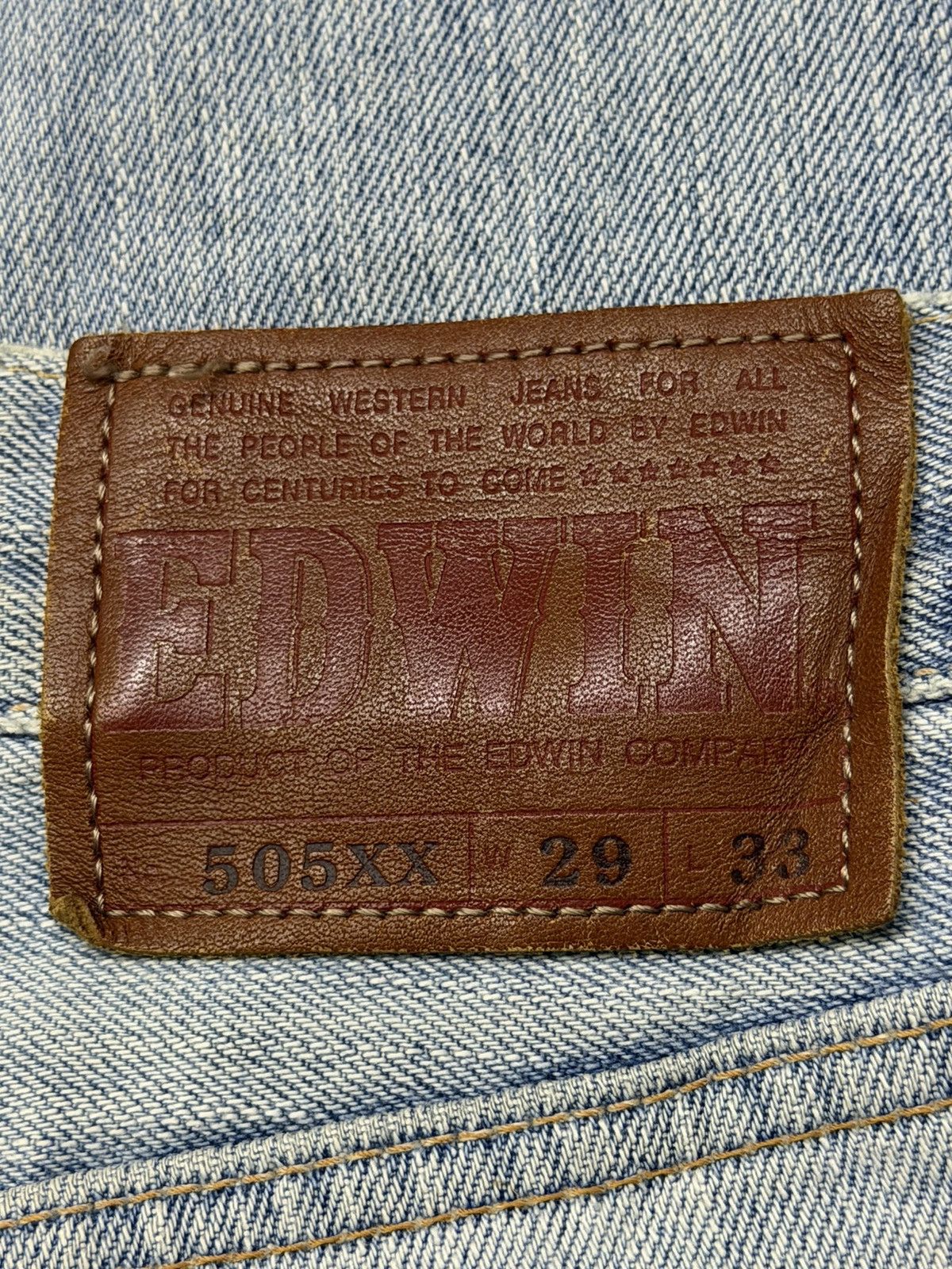 Edwin Vintage EDWIN 505XX Selvedge Denim Jeans Japan | W29 Size US 29 - 13 Thumbnail