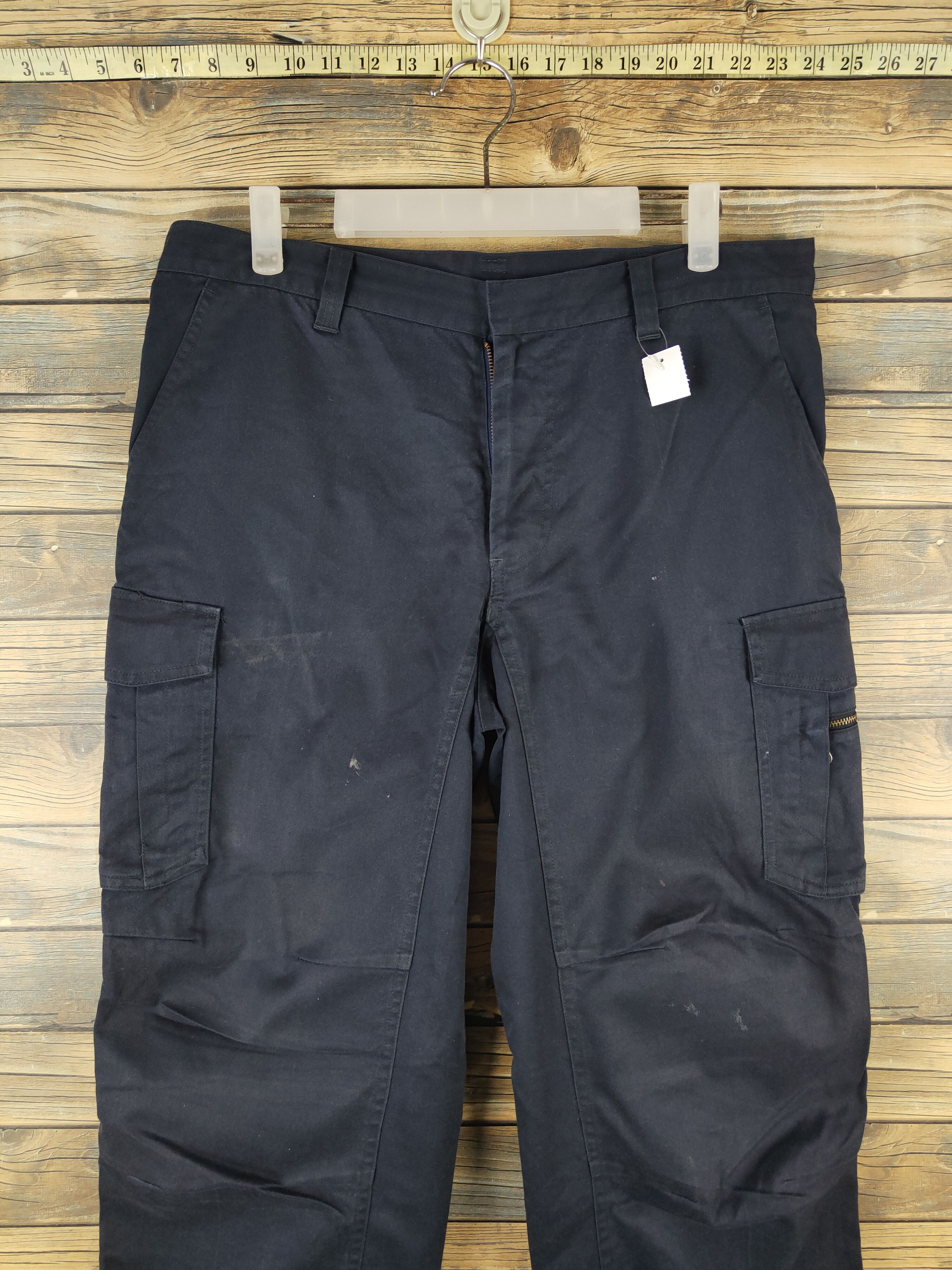 Japanese Brand DL Double X Action Navy Multipocket Cargo Pants #2369 Size US 34 / EU 50 - 2 Thumbnail