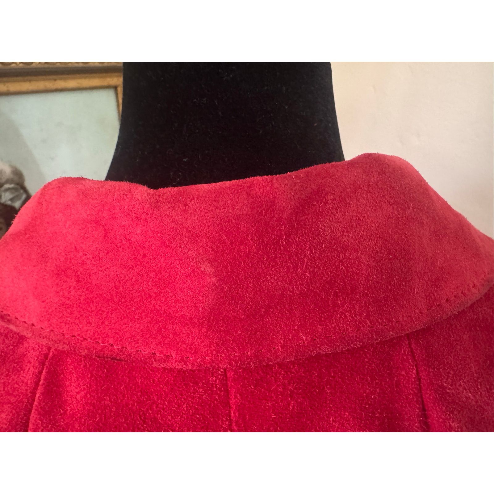 Other Vintage Split End Ltd Red Suede Blazer Jacket Size 14 Size XL / US 12-14 / IT 48-50 - 4 Thumbnail