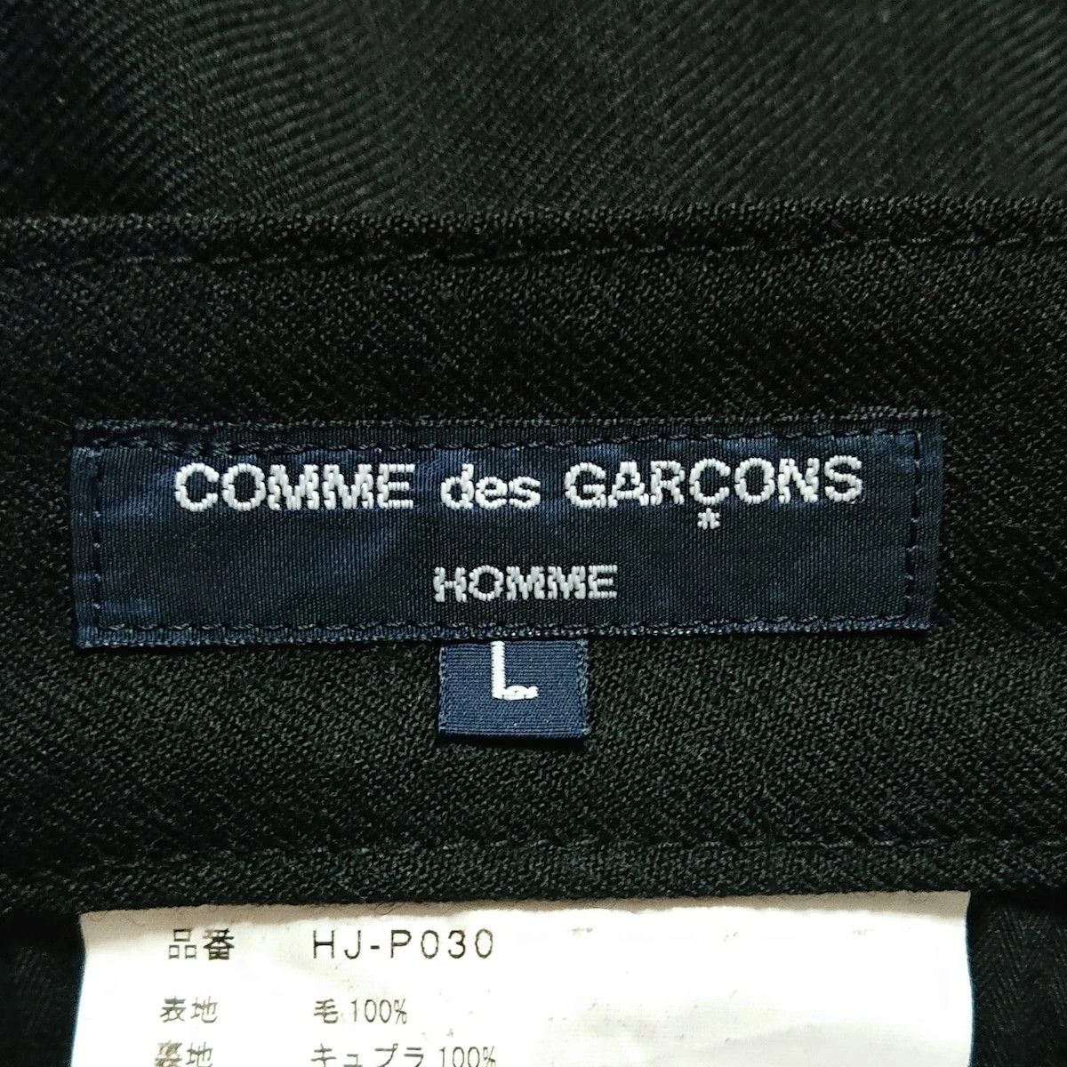 Comme des Garcons Homme Casual Pant full length wool cupra zipper straight cut Black Size US 33 - 4 Thumbnail