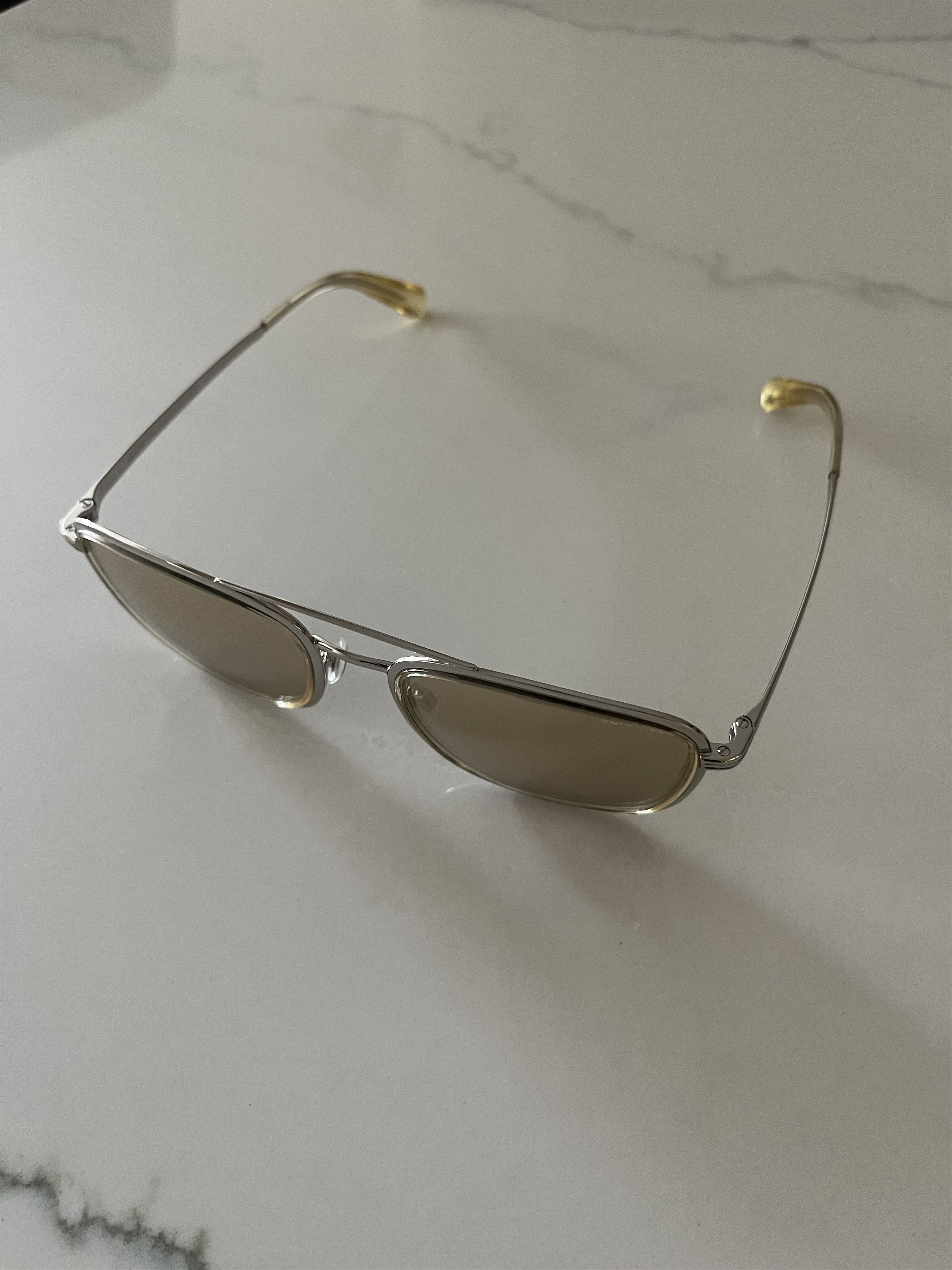 Chanel Chanel Metal Pilot Sunglasses 4241 Gold Size ONE SIZE - 2 Thumbnail