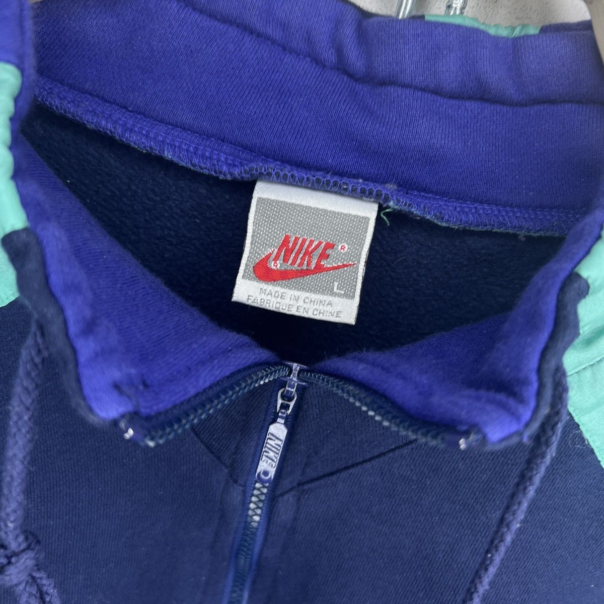 Nike Vintage 80s Sweatshirt Nike Half Zip Just Do It Spellout Size US L / EU 52-54 / 3 - 4 Thumbnail