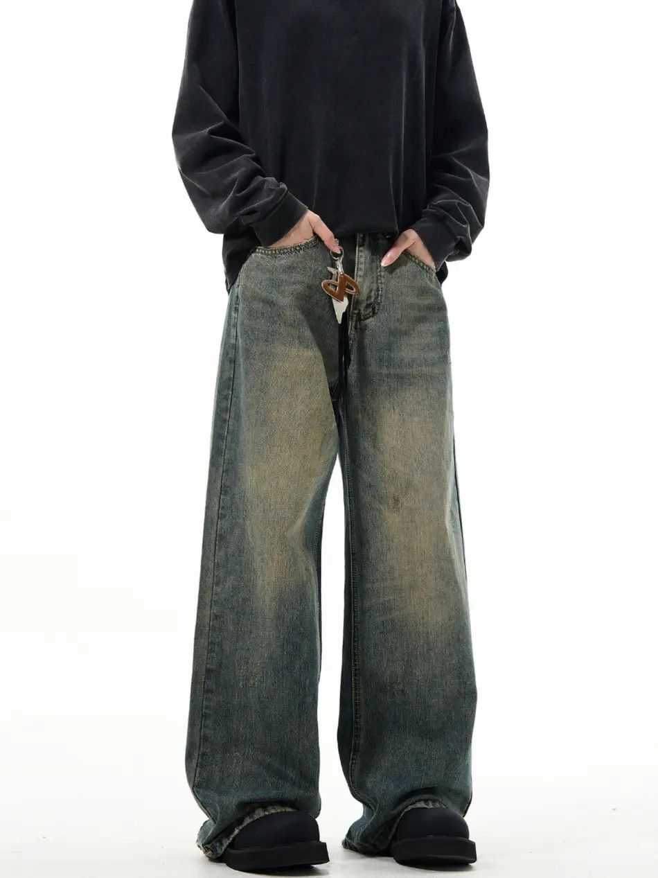 Japanese Brand × Jean Retro loose straight leg wide leg jeans Size US 32 / EU 48 - 1 Thumbnail