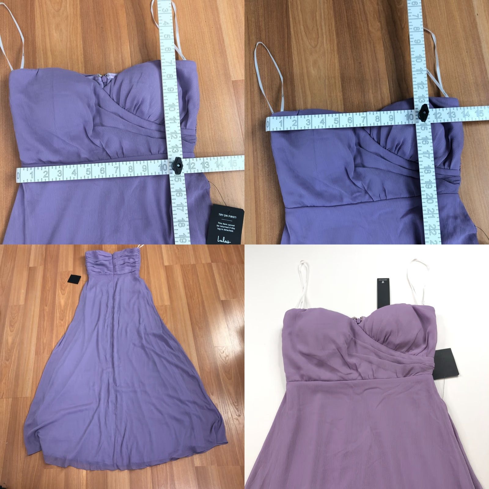 Lulus Lulus Maxi Dress Purple Strapless Cocktail Prom Women's MINT Small Sleeveless Sleeveless Zip Sweetheart Long Solid Size S / US 4 / IT 40 - 9 Thumbnail