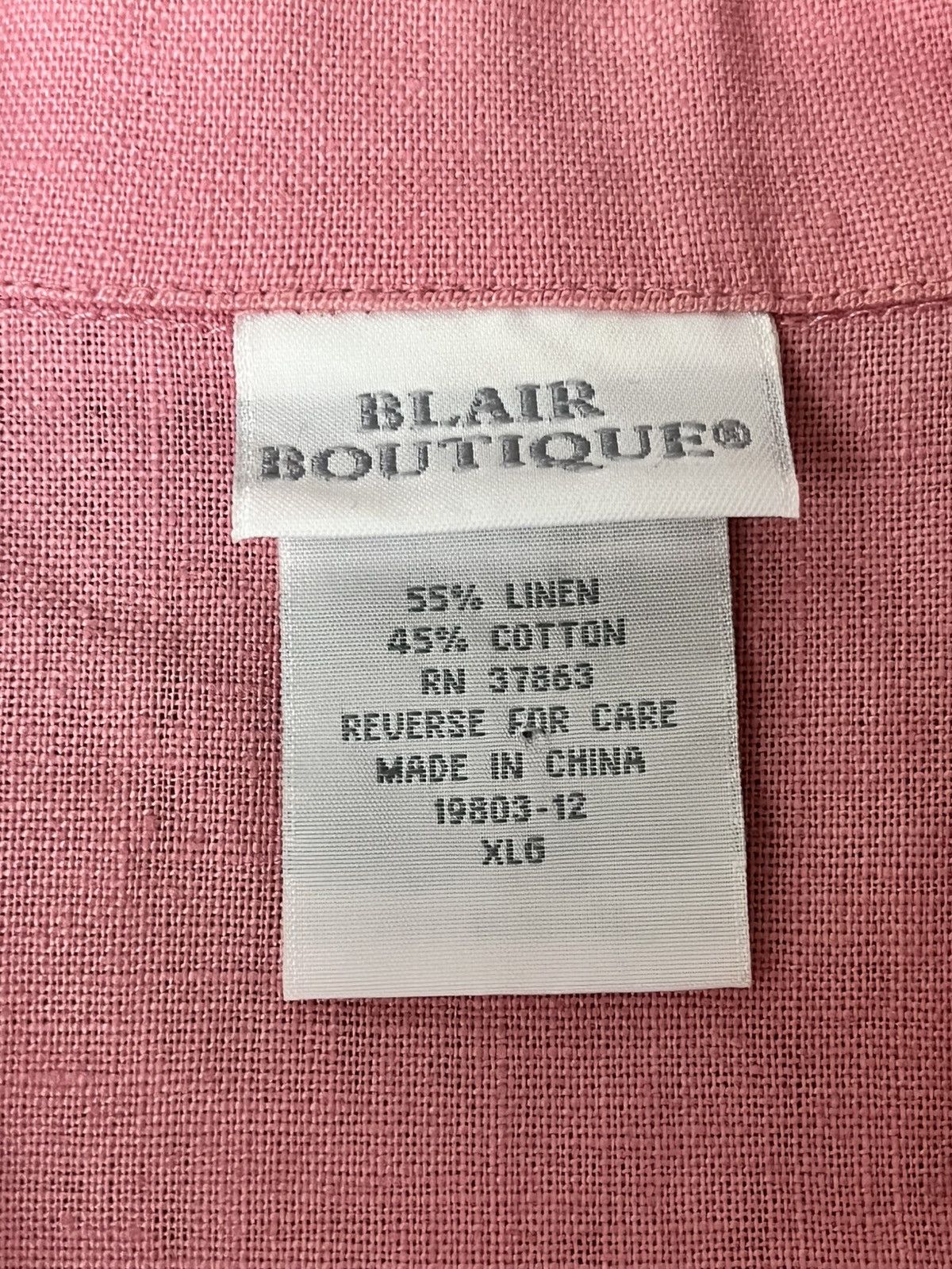 Vintage Blair Boutique Vtg Single Breasted Blazer Pink linen XL Size XL / US 12-14 / IT 48-50 - 7 Thumbnail